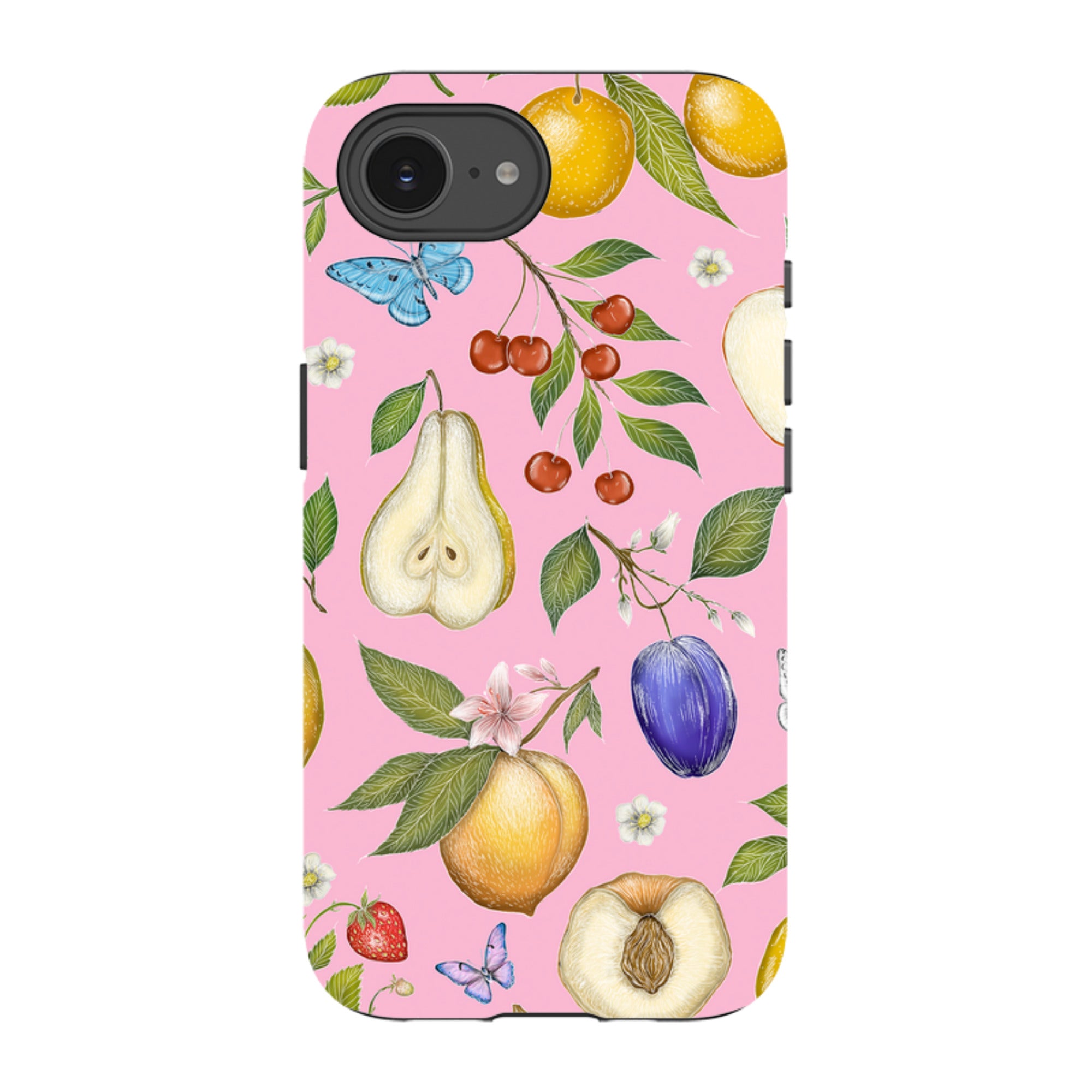 iPhone Tough Case - Pink Fruits By Catherine Rowe