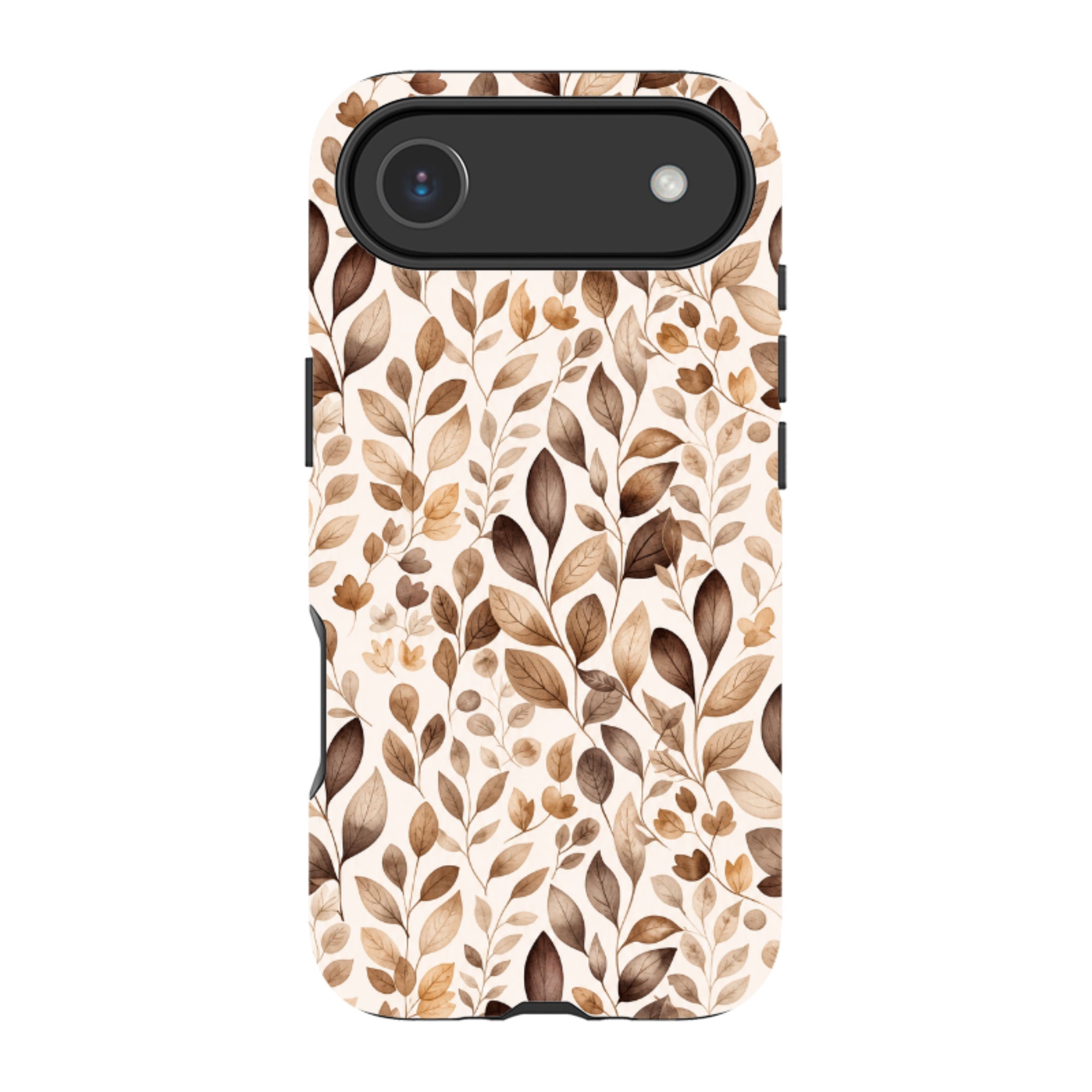 iPhone MagSafe Tough Case - Beige Aesthetic Leaves