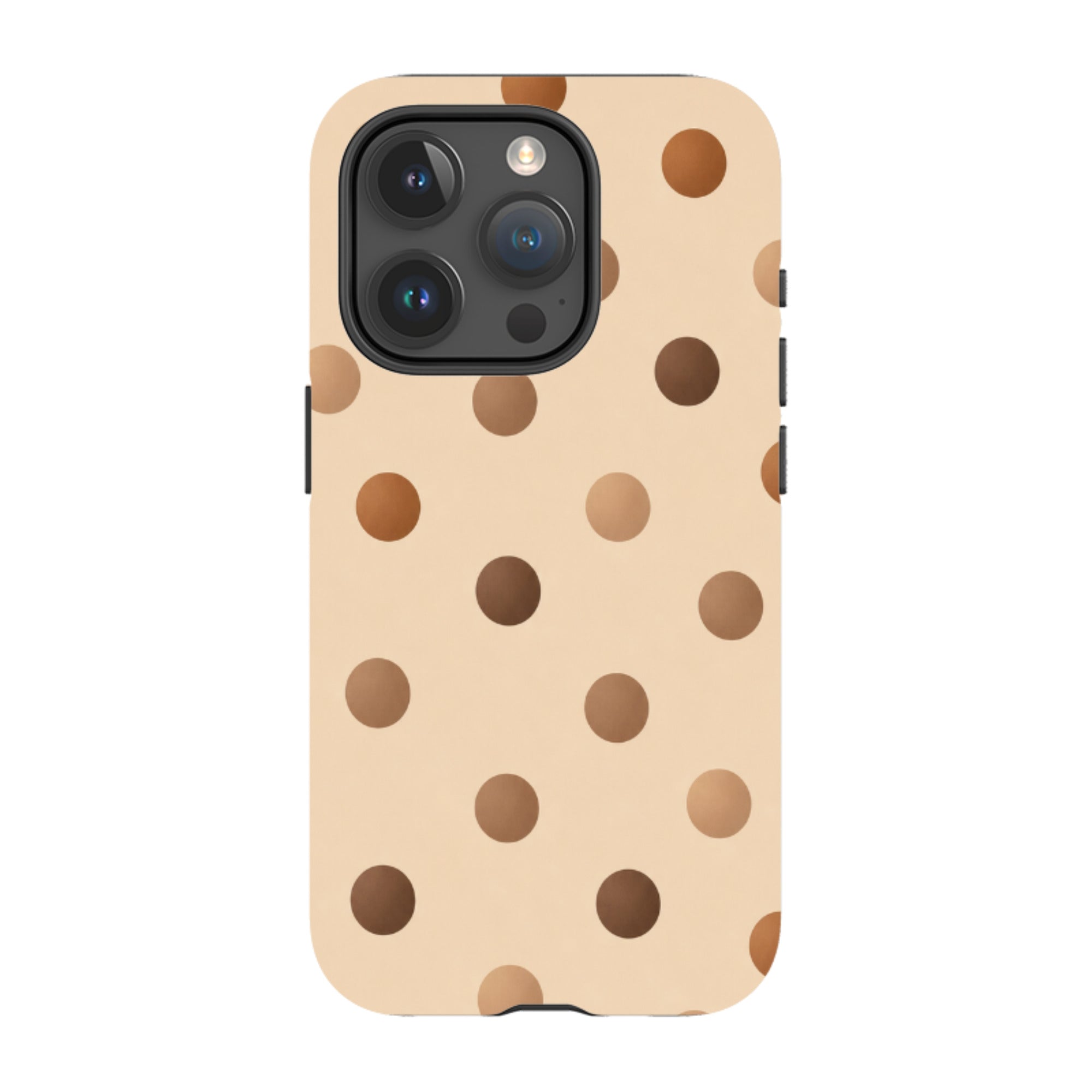 iPhone MagSafe Tough Case - Brown Polka Dot
