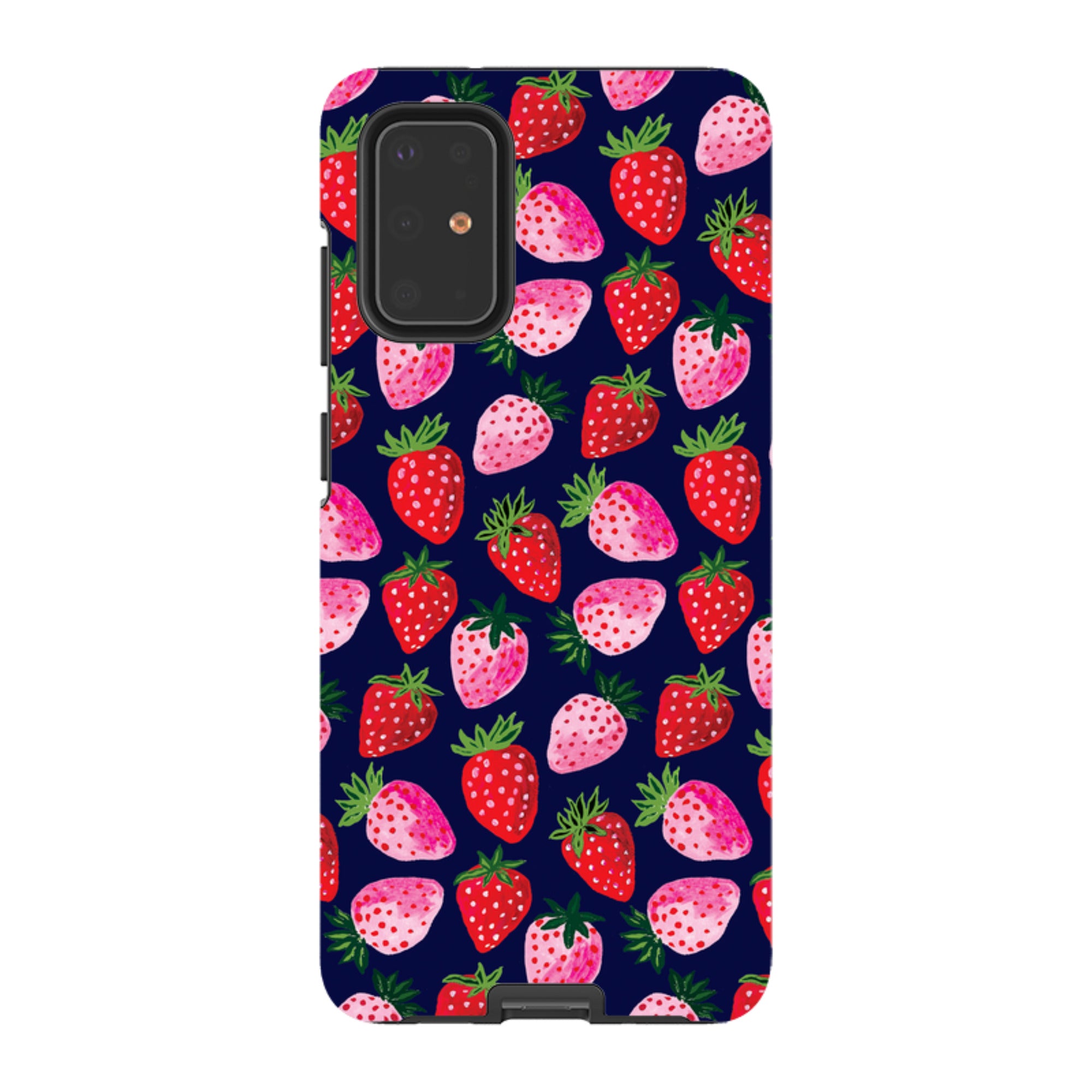 Samsung Tough  Case - Strawberry Scatter Navy By Emma Frances Grant