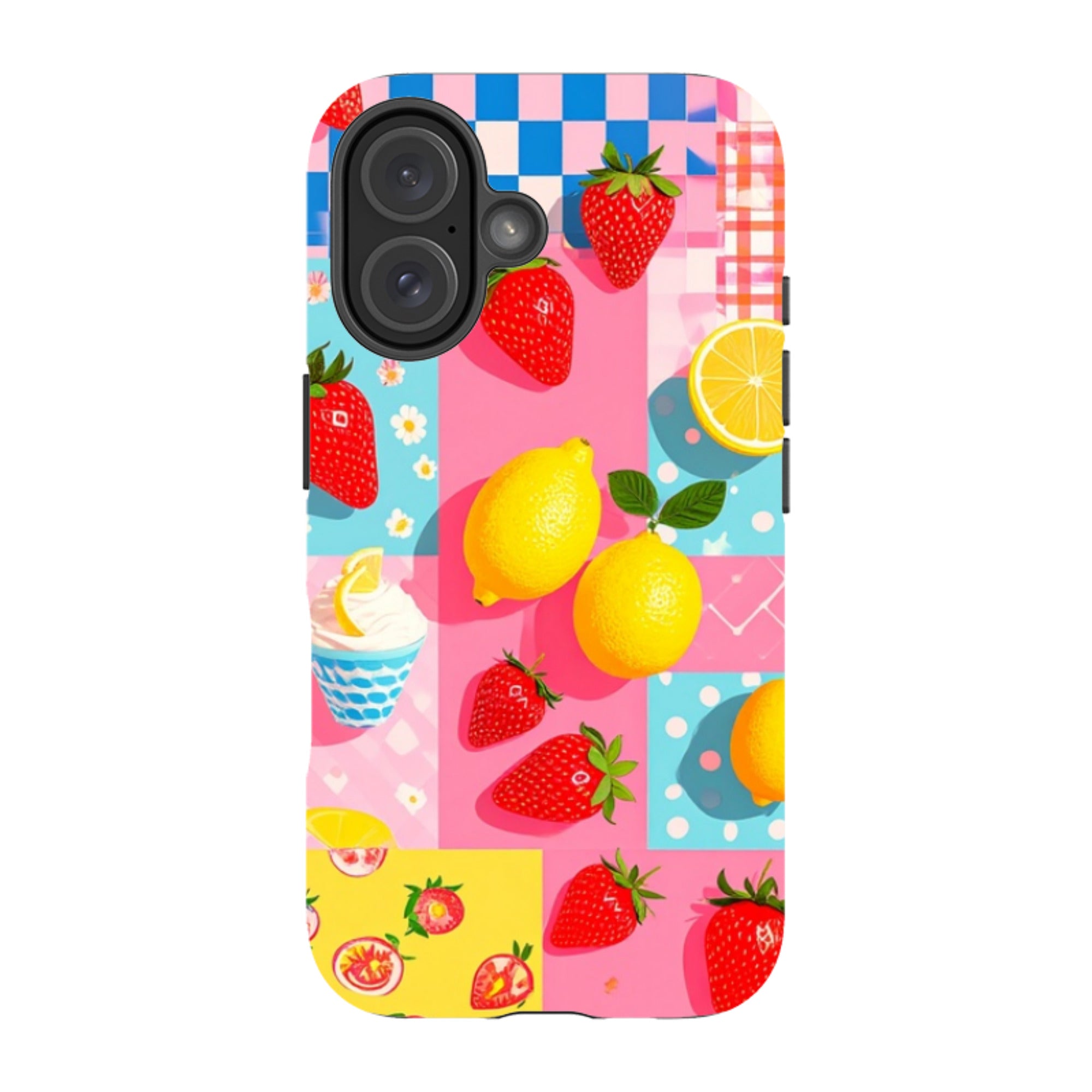 iPhone MagSafe Tough Case - Lemon Strawberry Icecream