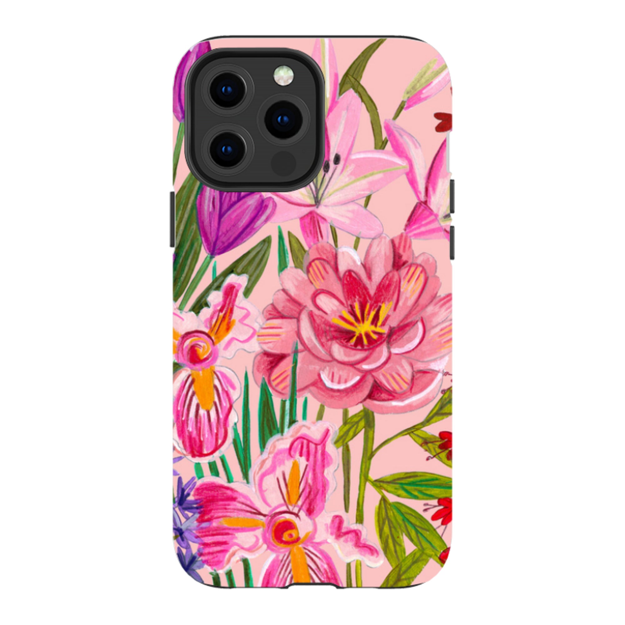 iPhone MagSafe Tough Case -  Pink Floral By Caroline Bonne Muller