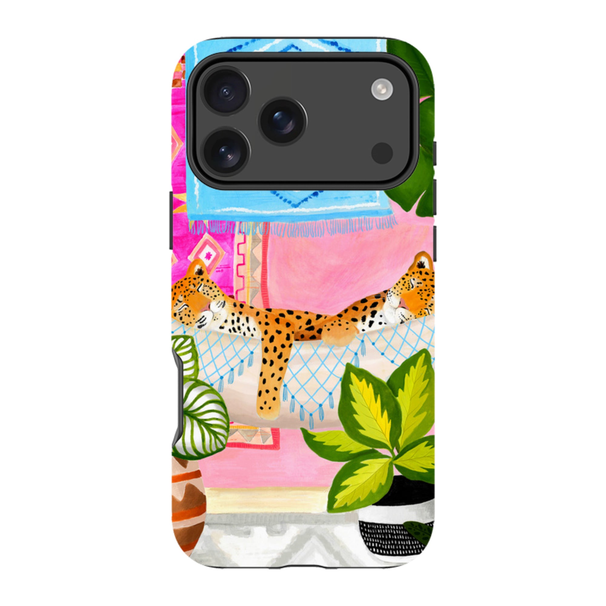 iPhone MagSafe Tough Case - Leopards in Hammock By Bex Parkin