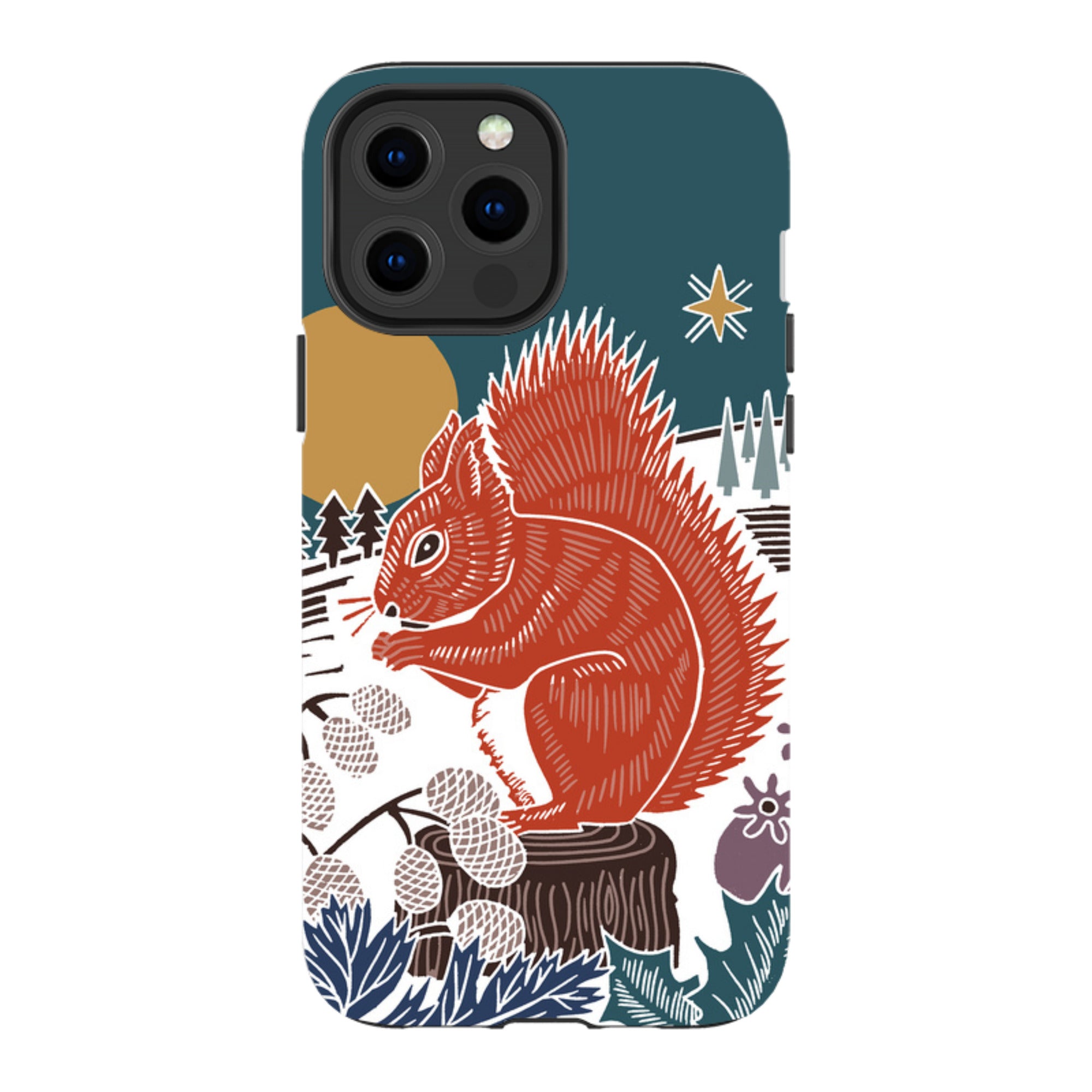 iPhone Tough Case - Winter Squirrel By Kate Heiss