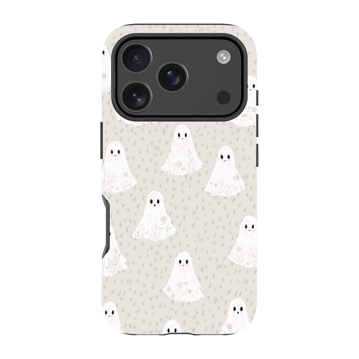 iPhone Tough Case - Floral Ghosts - Stone By Katherine Quinn