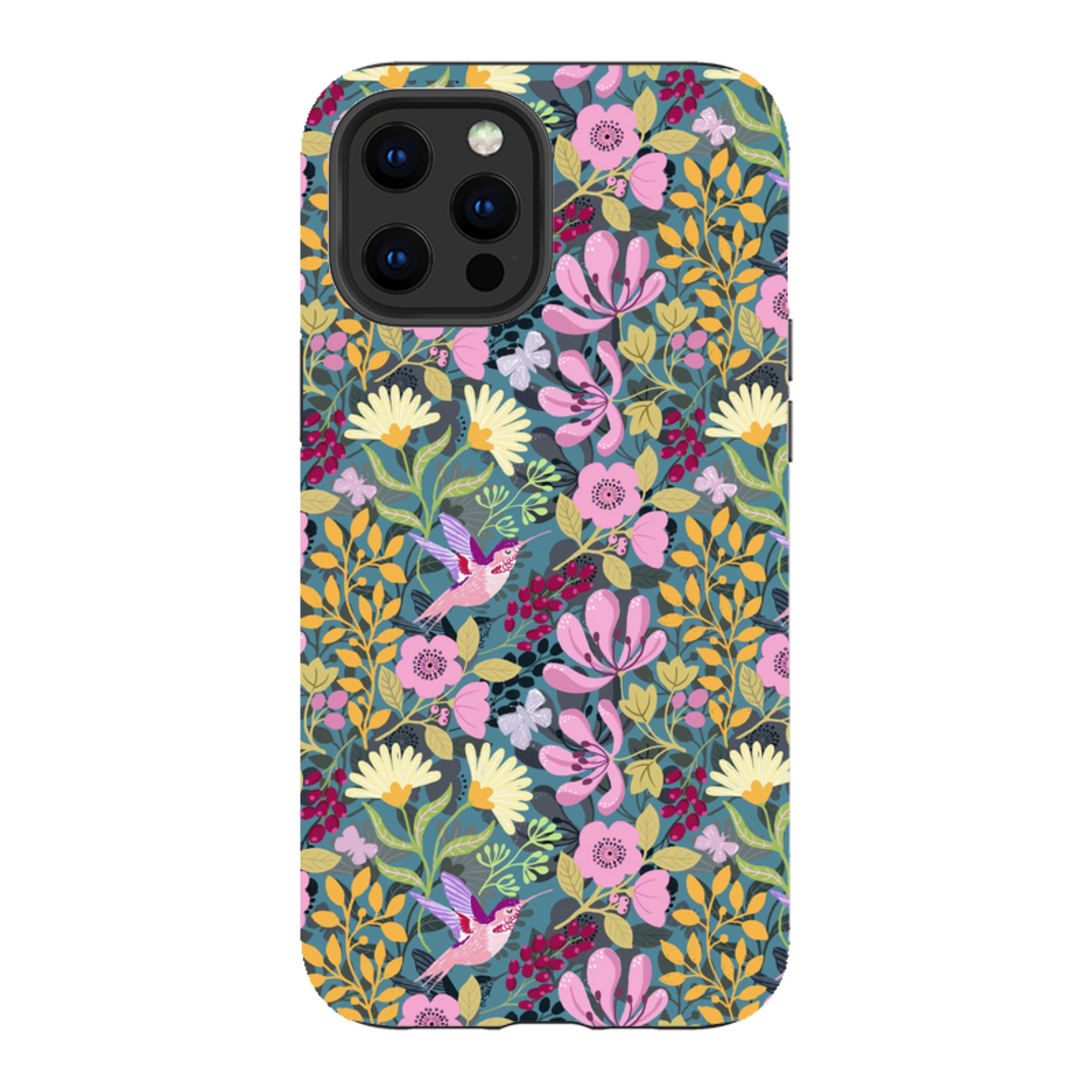 iPhone Tough Case - Hummingbird Pattern By Bex Parkin