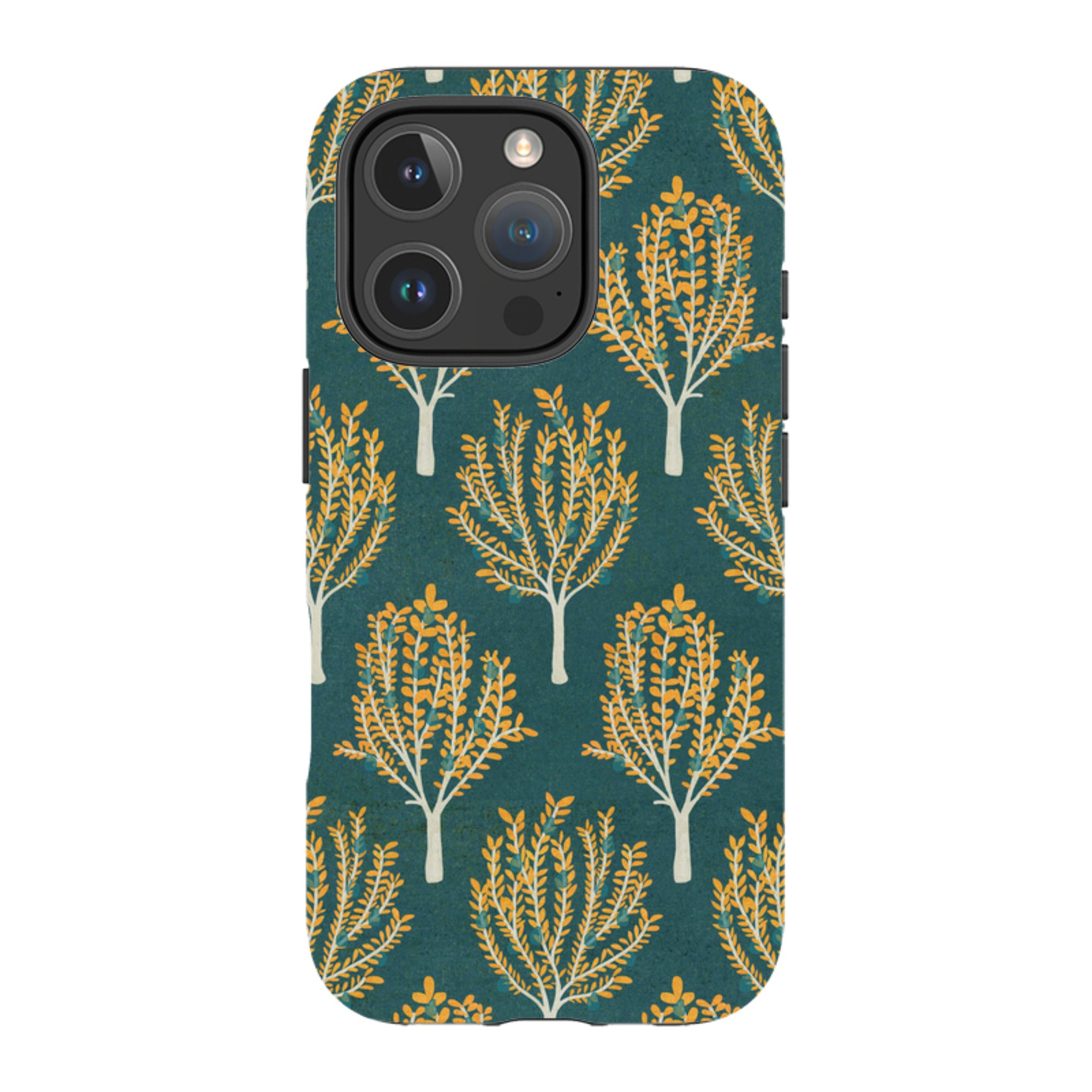 iPhone Tough Case - Pear Trees Teal By Katherine Quinn