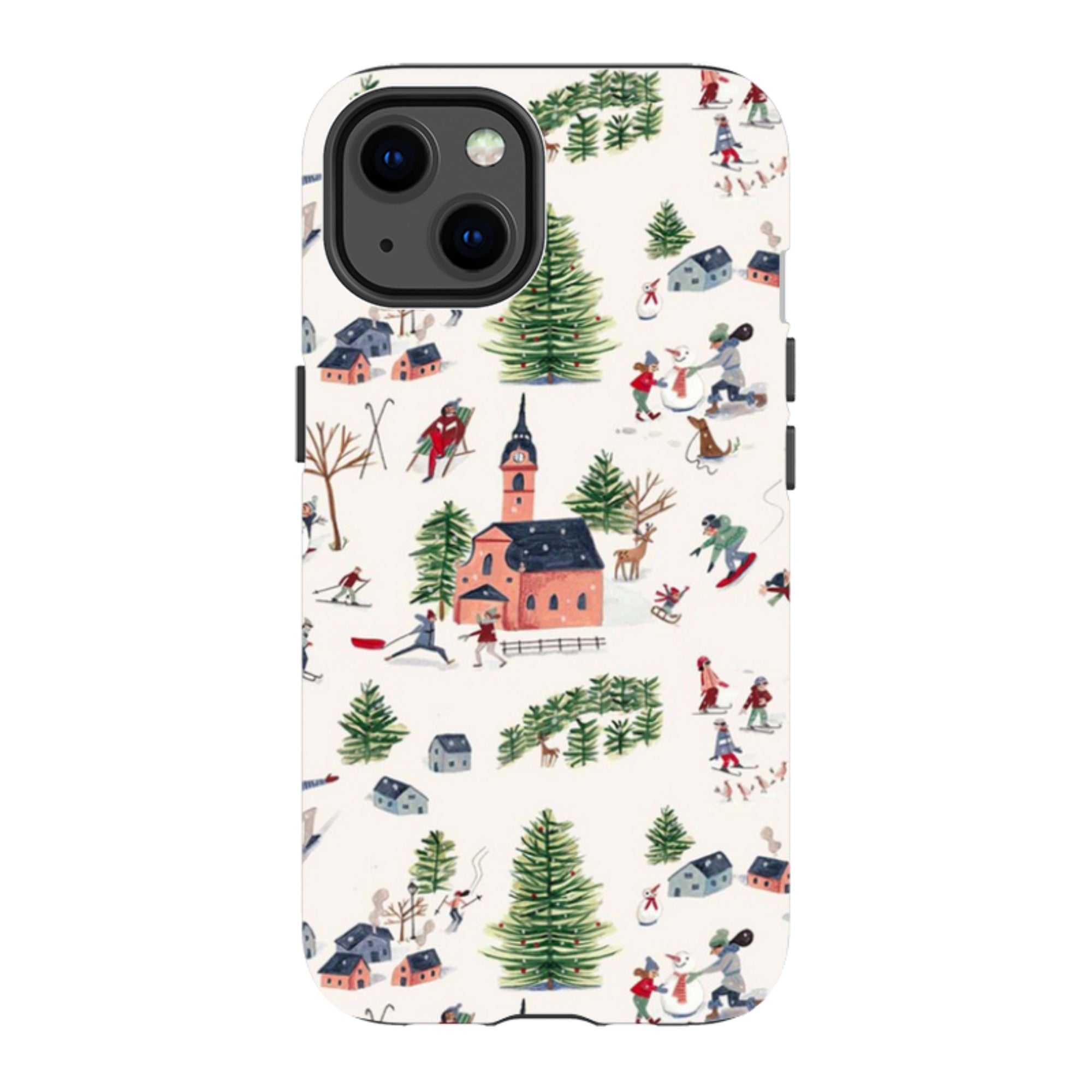 iPhone Tough Case - Skiing By Caroline Bonne Muller