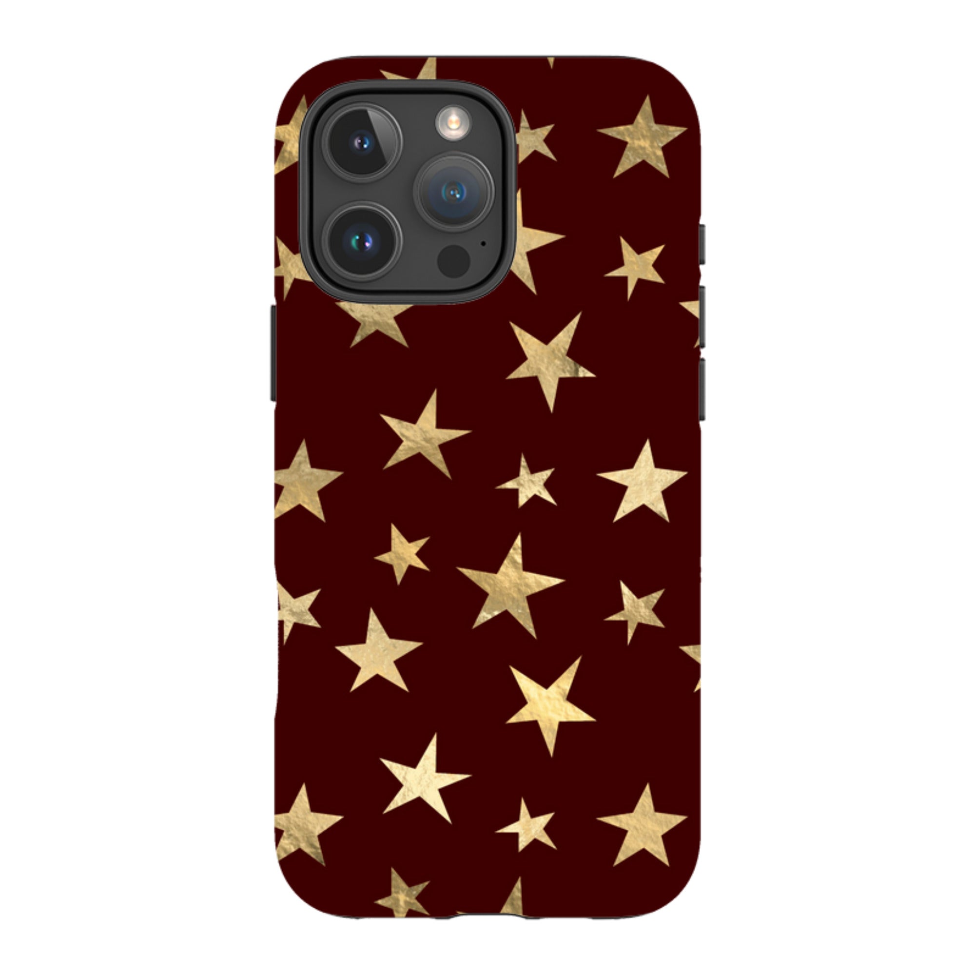 iPhone Tough Case - Brown and Gold Stars