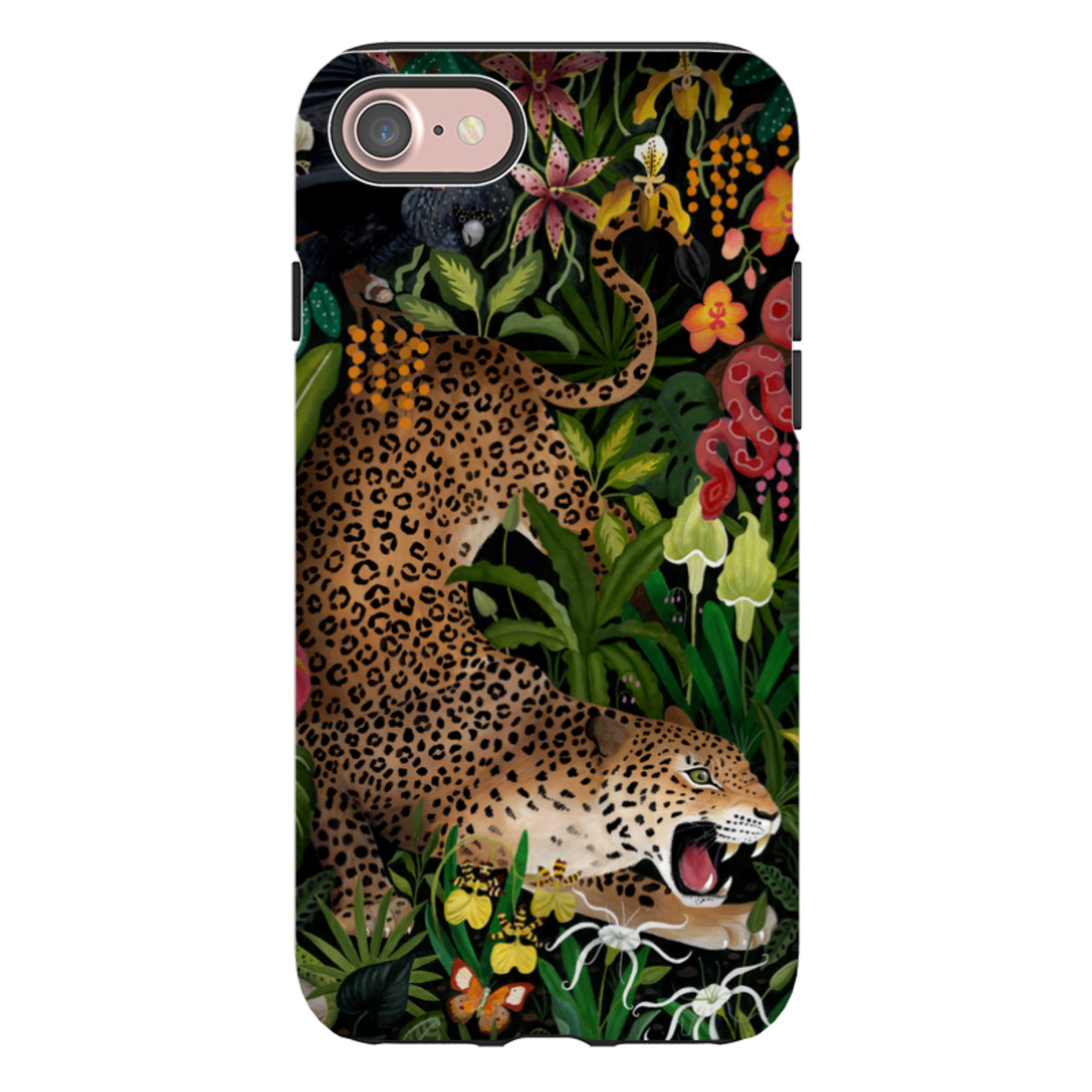 iPhone Tough Case - Roaring Leopard By Bex Parkin