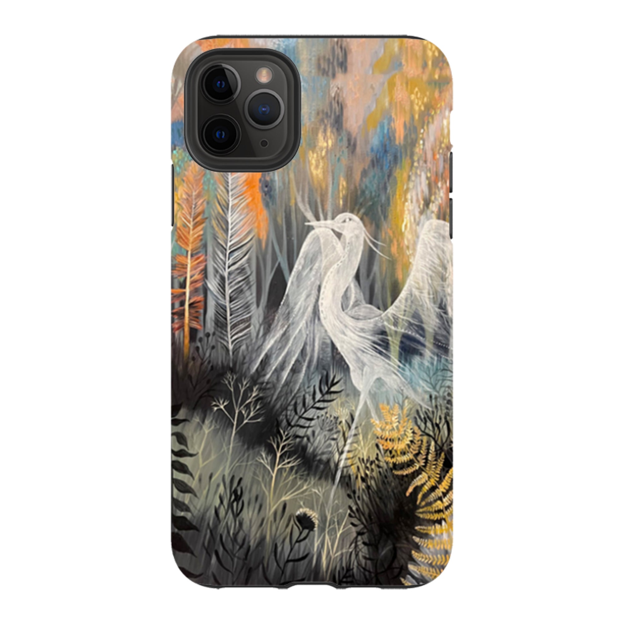 iPhone Tough Case - Ghost Heron By Mia Underwood