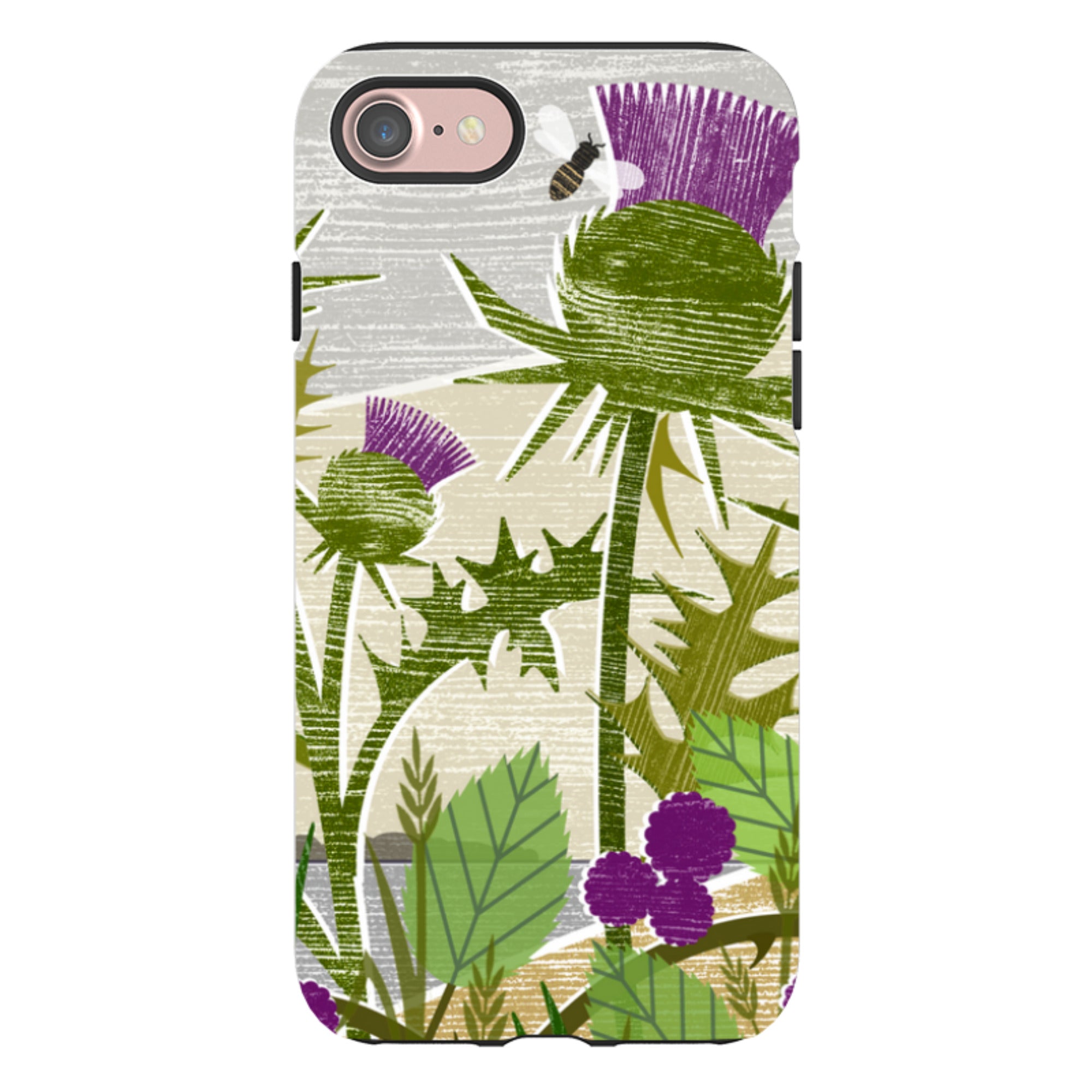iPhone Tough Case - Purple Thistle By Liane Payne