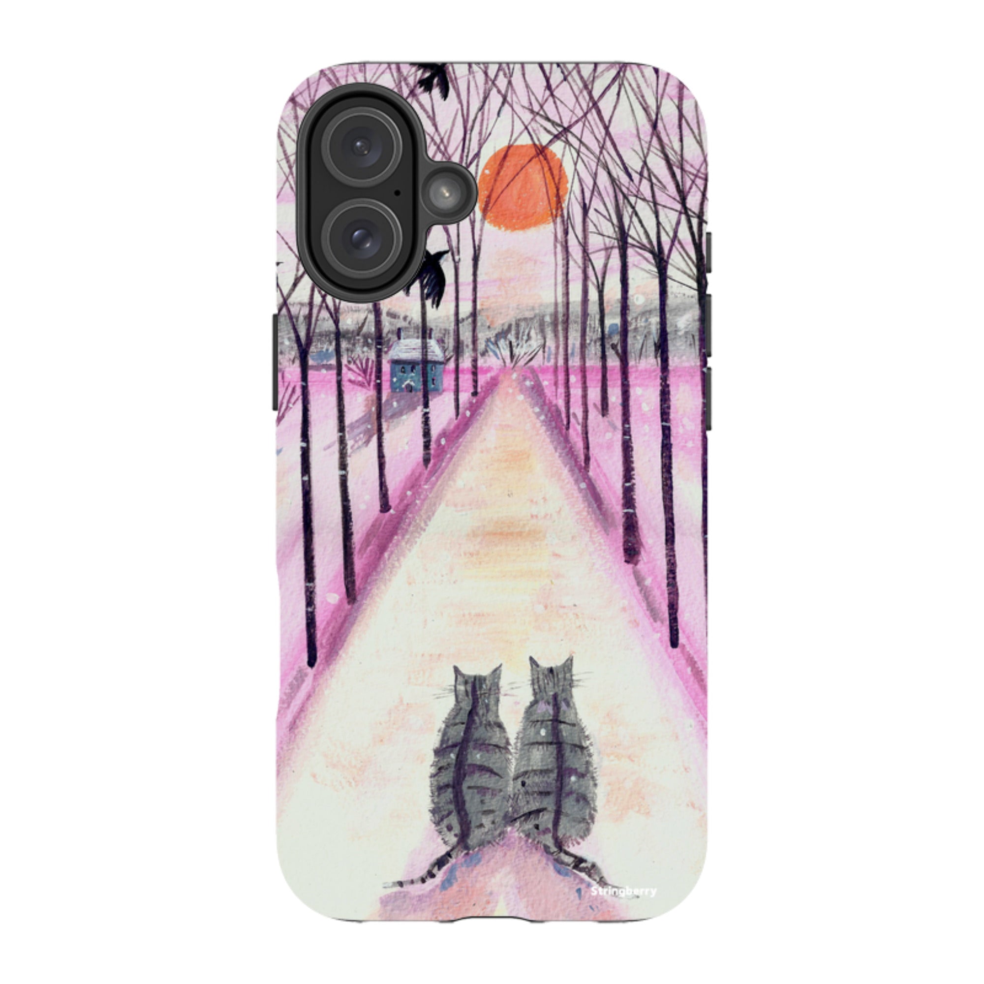 iPhone Tough Case - Winter Cats By Mary Stubberfield