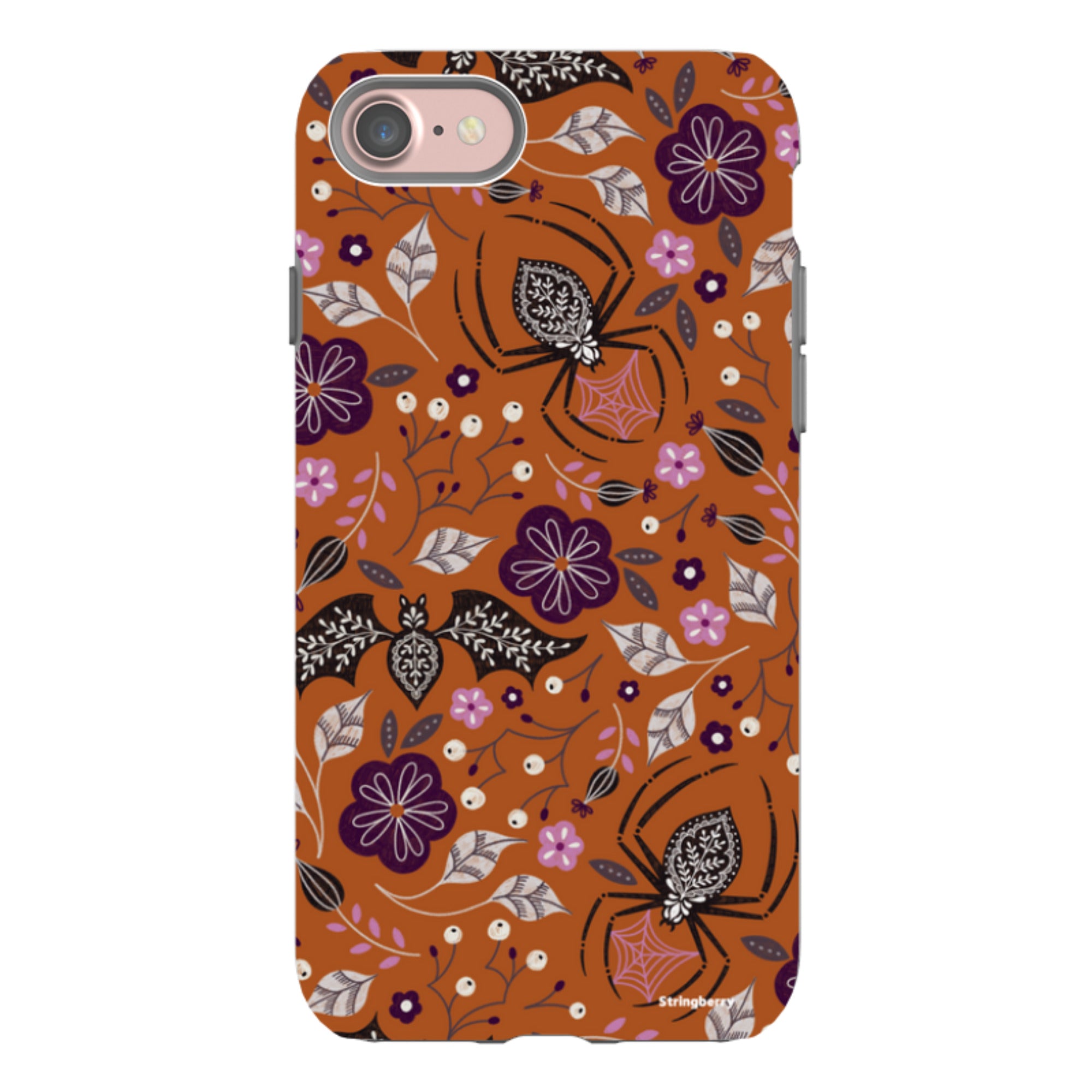 iPhone Tough Case - SpiderBat Orange By Jenny Zemanek