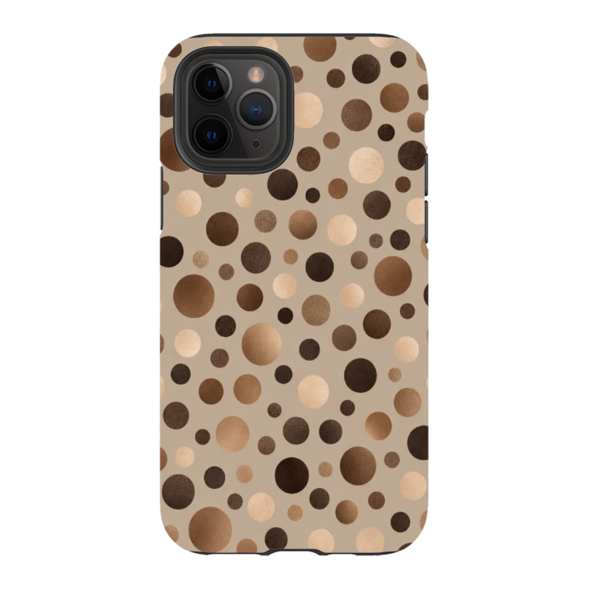 iPhone Tough Case - Rose Gold Polka Dot