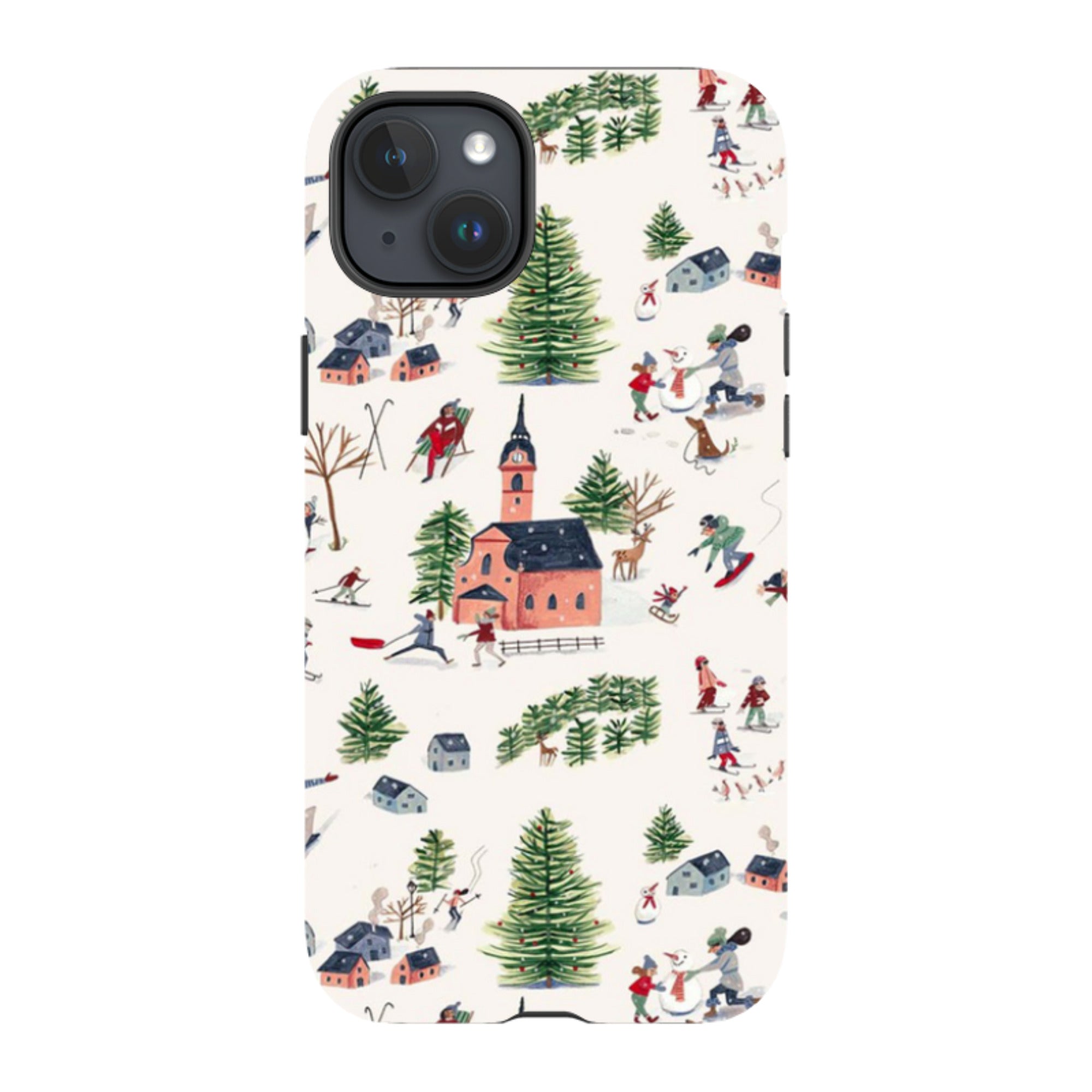iPhone Tough Case - Skiing By Caroline Bonne Muller