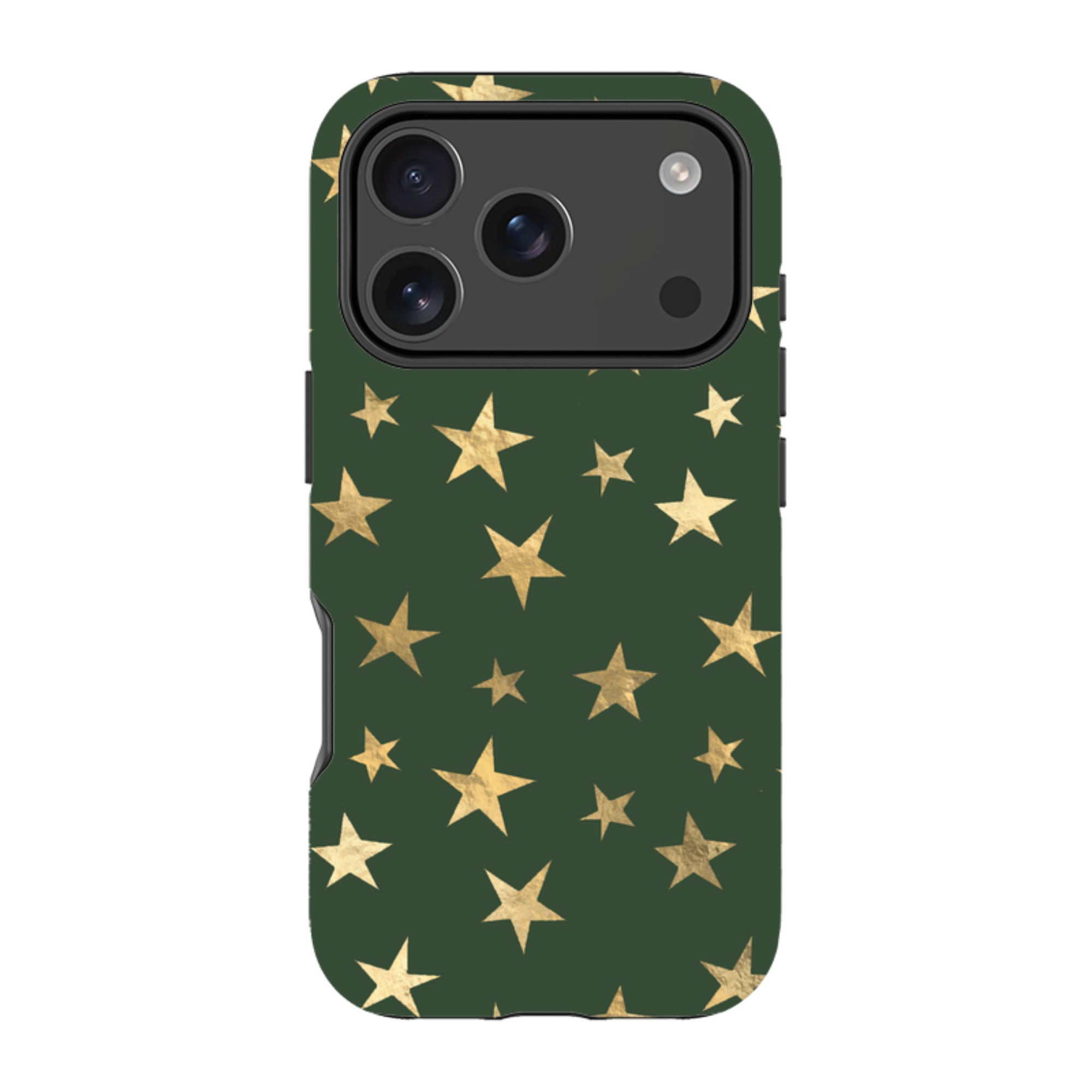 iPhone Tough Case - Green and Gold Stars