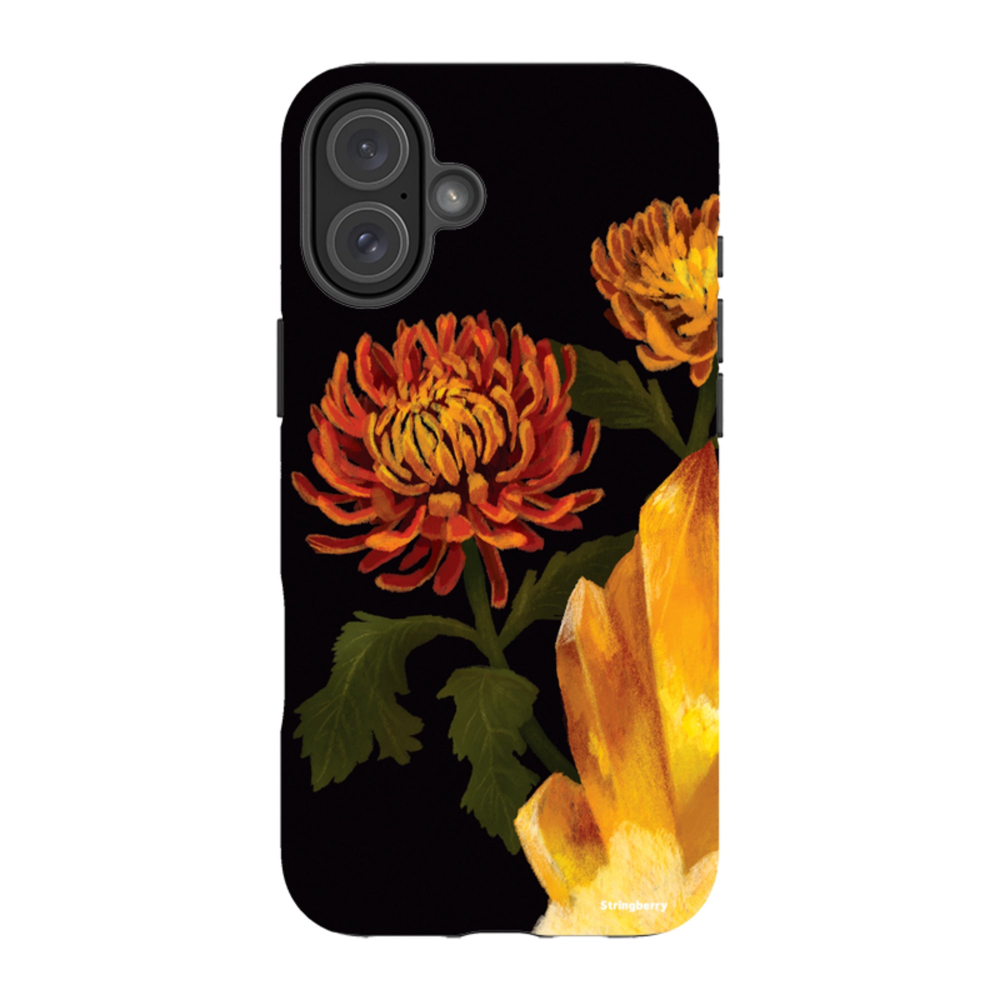 iPhone Tough Case - Chrysanthemum Citrine By Anna Stead
