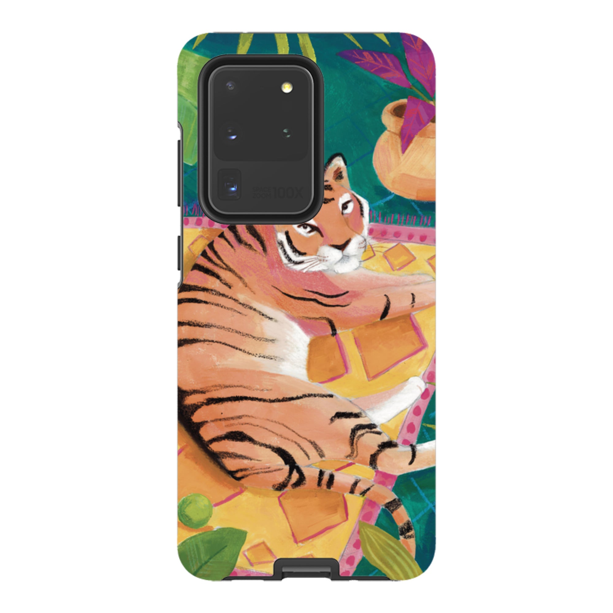 Samsung Tough Case - Tiger In Palms By Bex Parkin