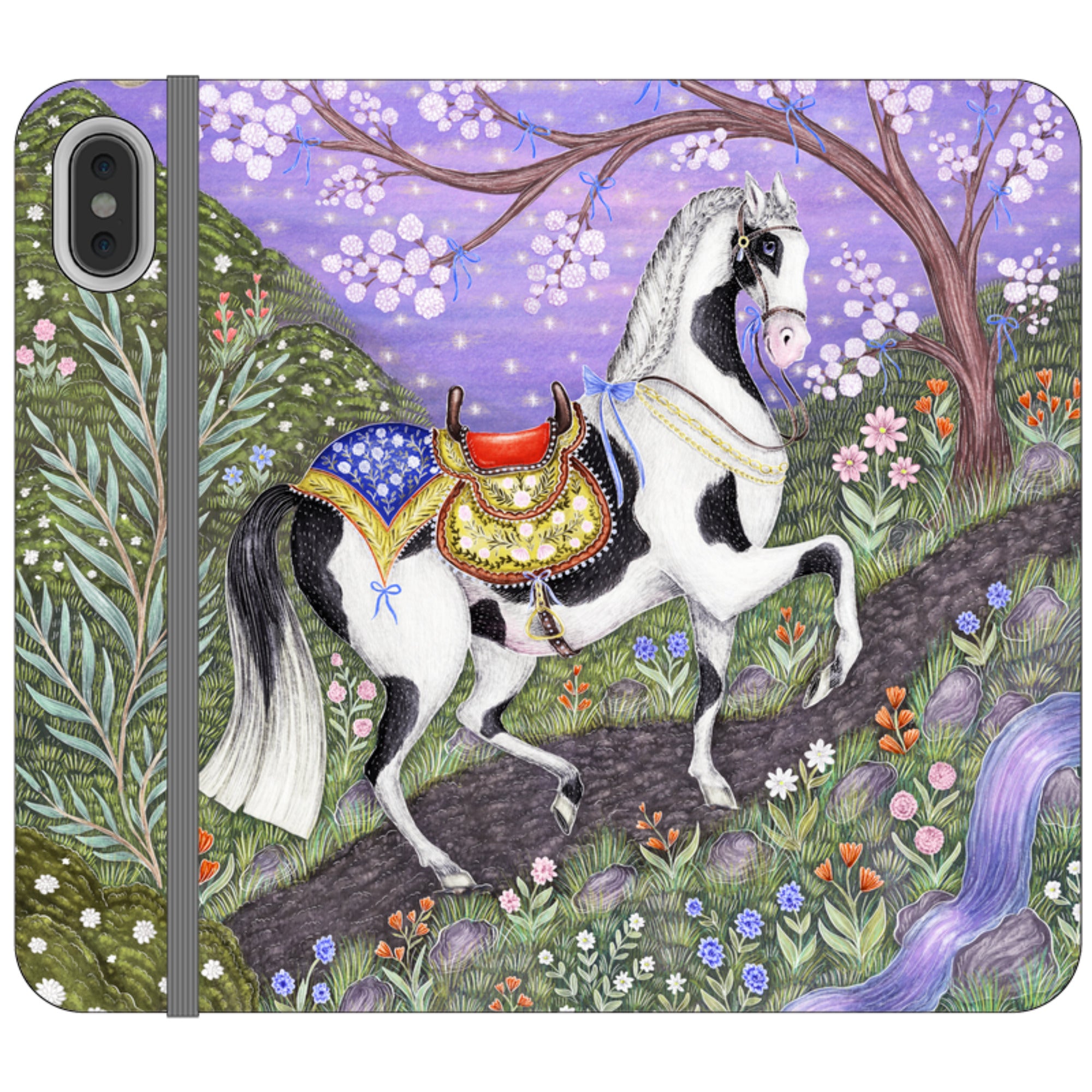 Sunset Steed Wallet Case By Catherine Rowe
