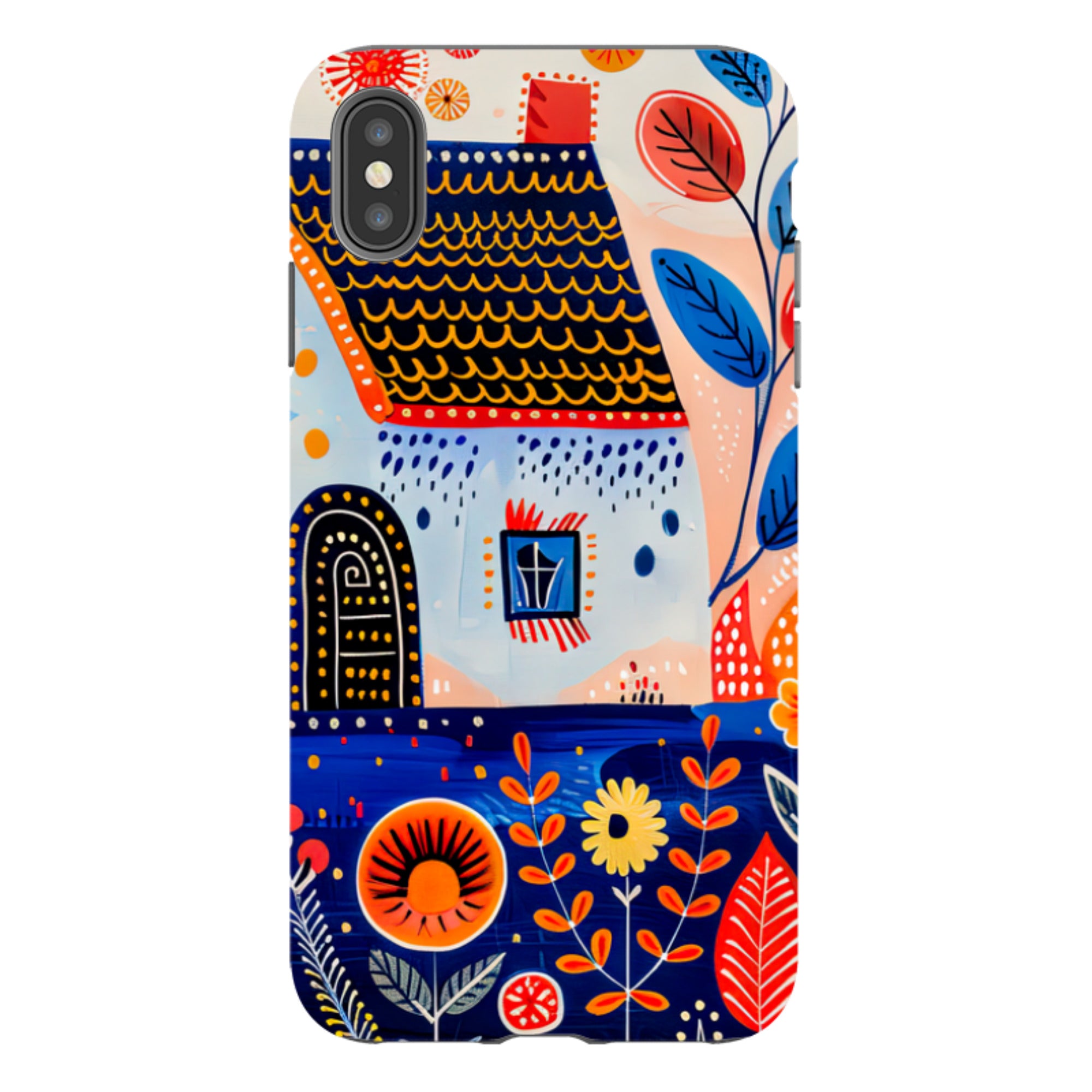 iPhone Case - Folk Art House VIII