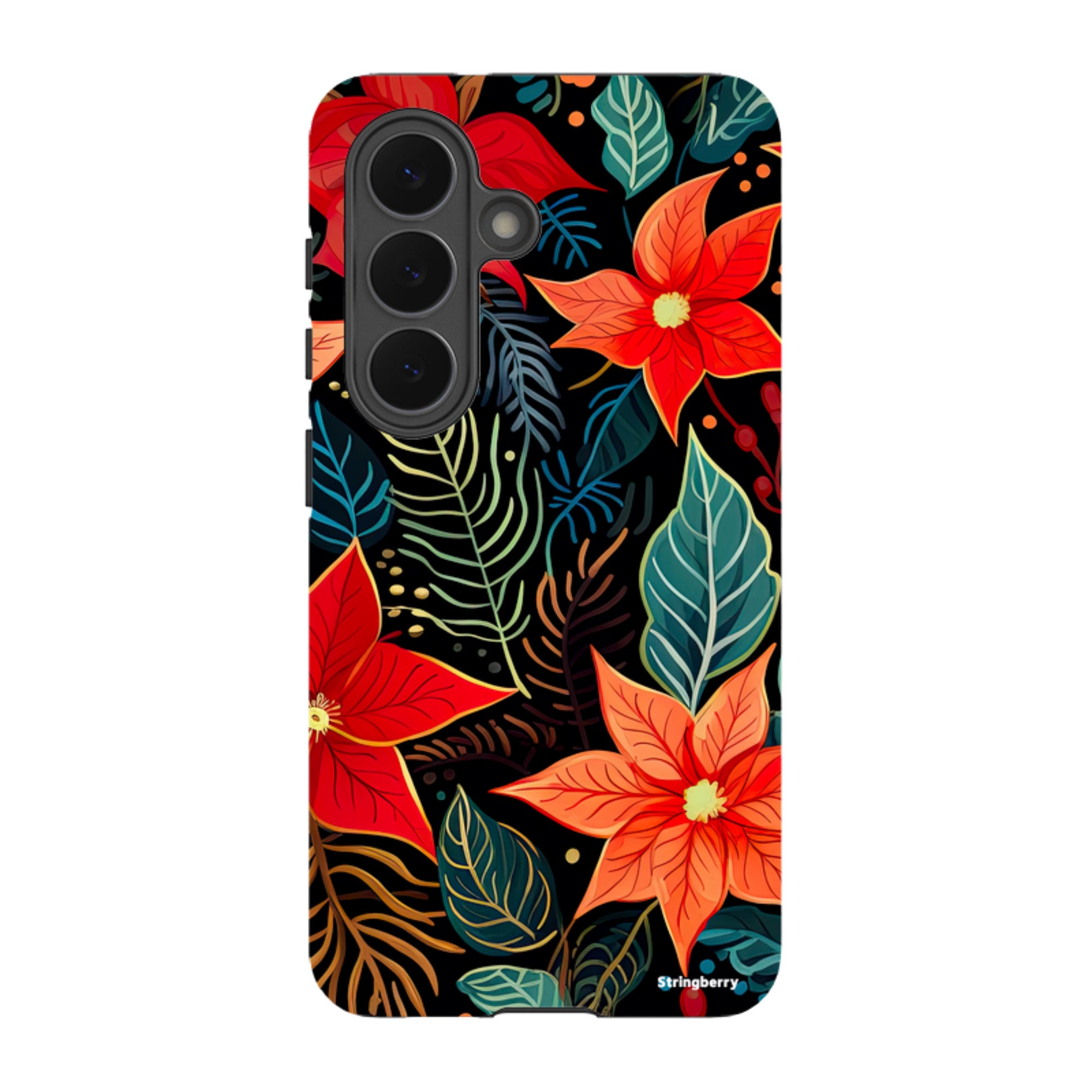 Samsung Tough Case -Red Winter Floral