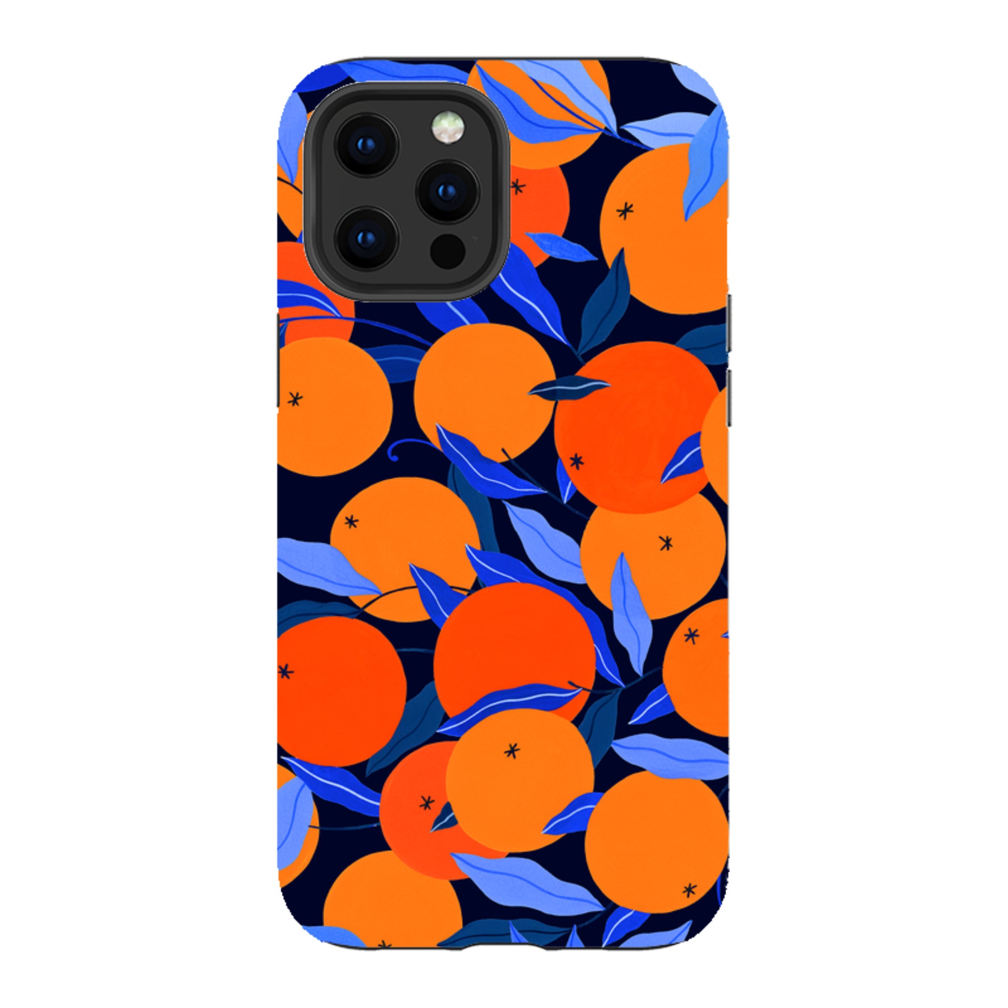 iPhone Tough Case - Arancello Navy Pattern By Madalina Andronic