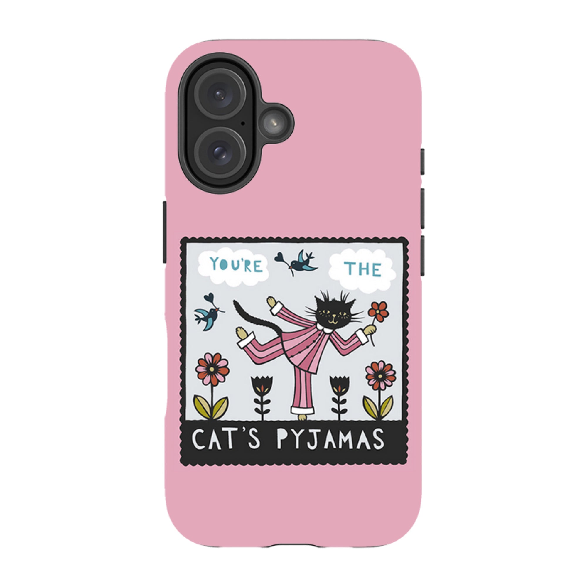 iPhone Tough Case - Cats Pyjamas Pink By Suzy Taylor