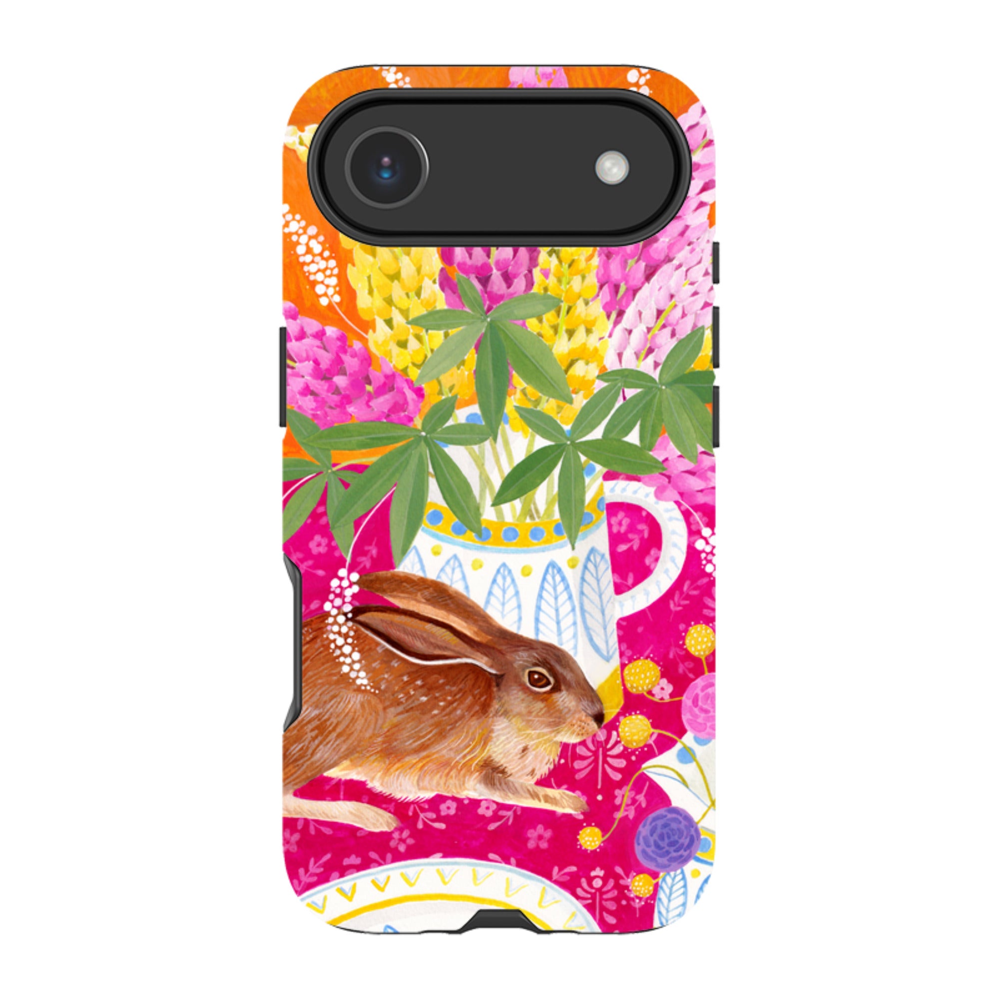iPhone Tough Case - Rabbit Lupins By Bex Parkin