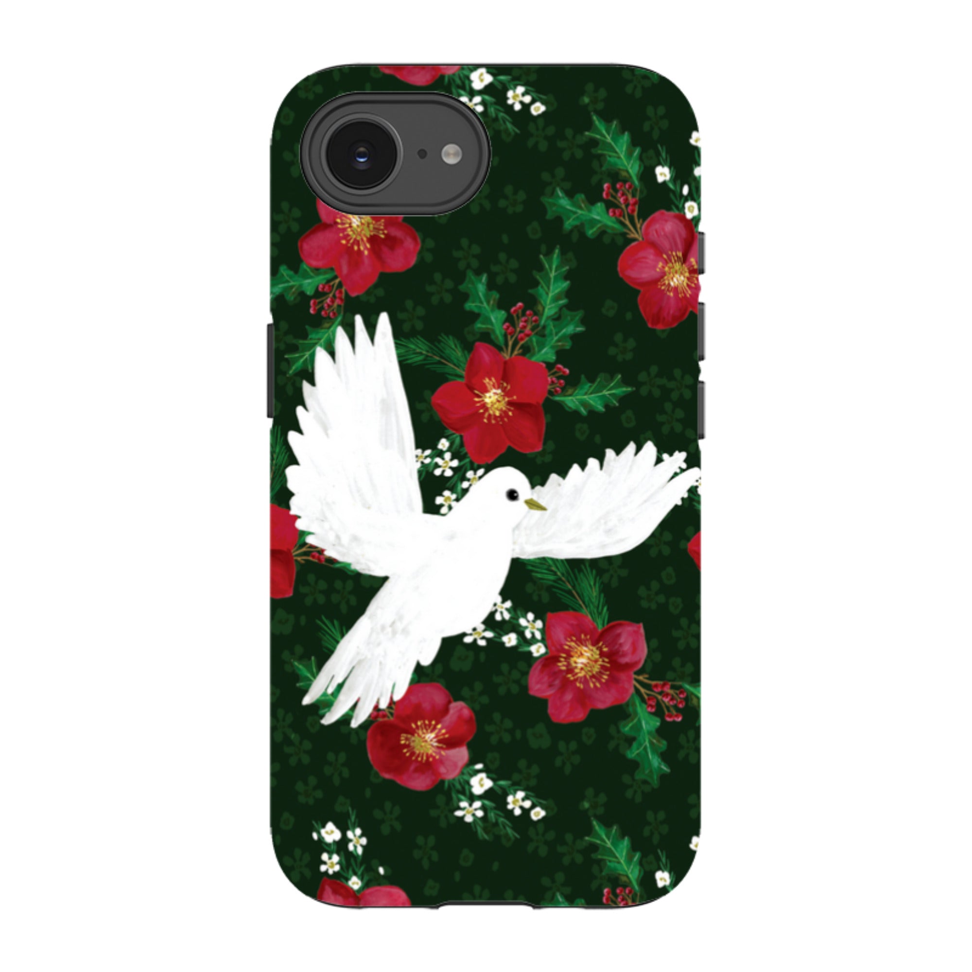 iPhone Tough Case - Dove and Floral By Abby Jacobs