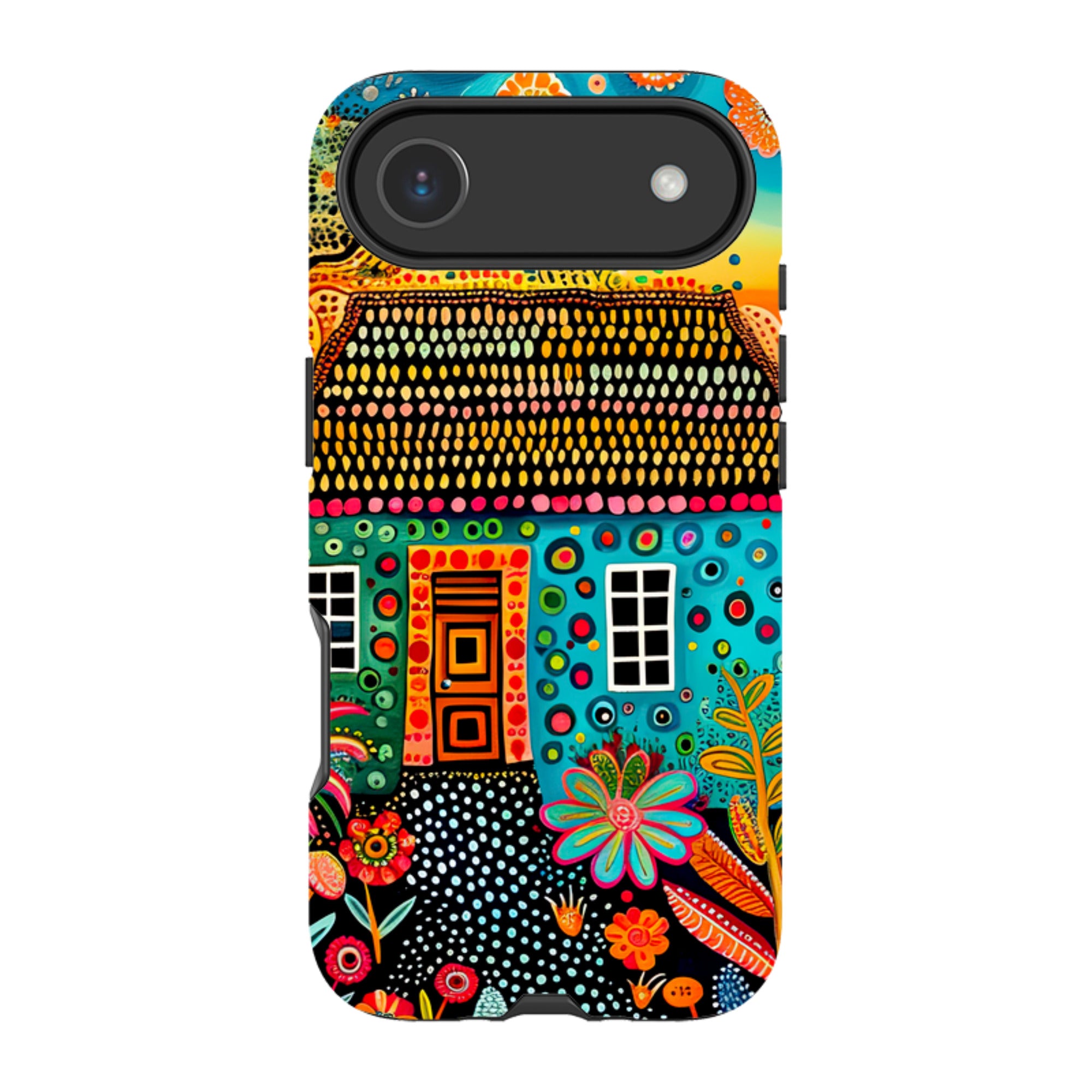iPhone Case - Folk Art House VII