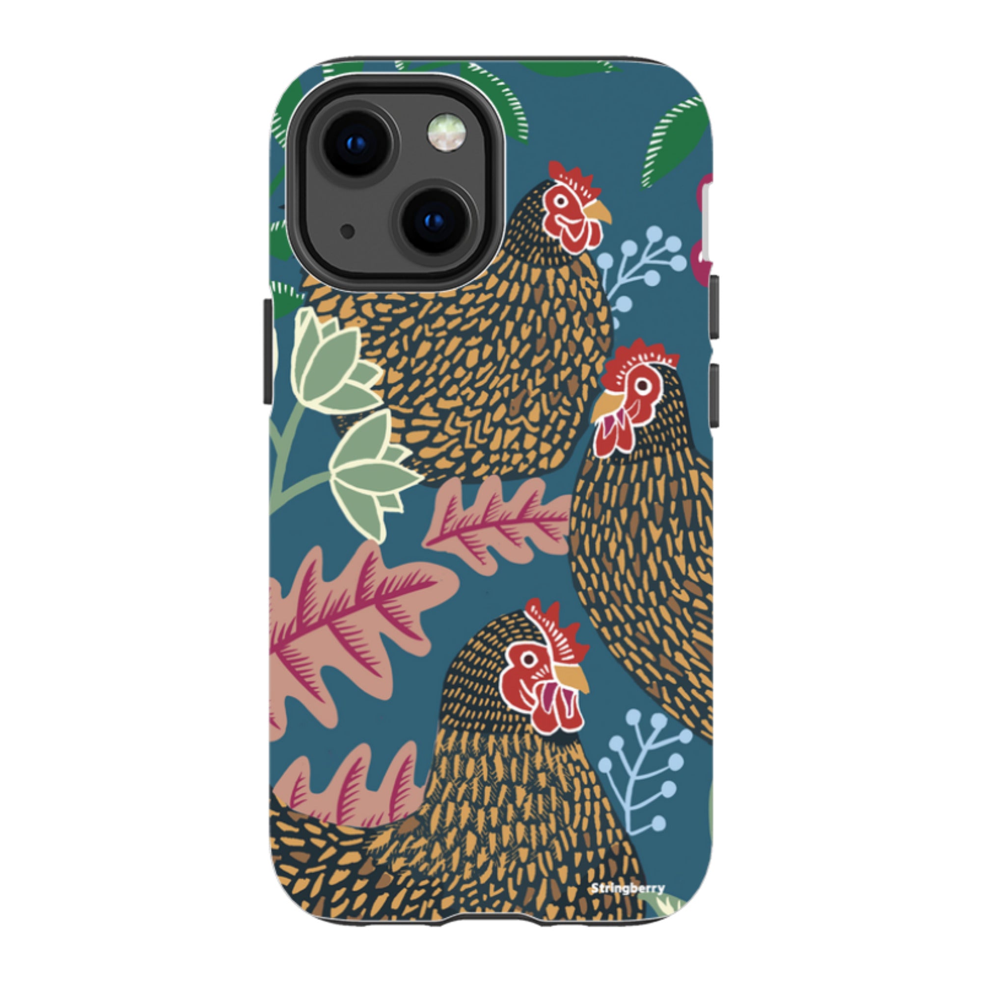 iPhone Tough Case - Three French Hens By Kate Heiss