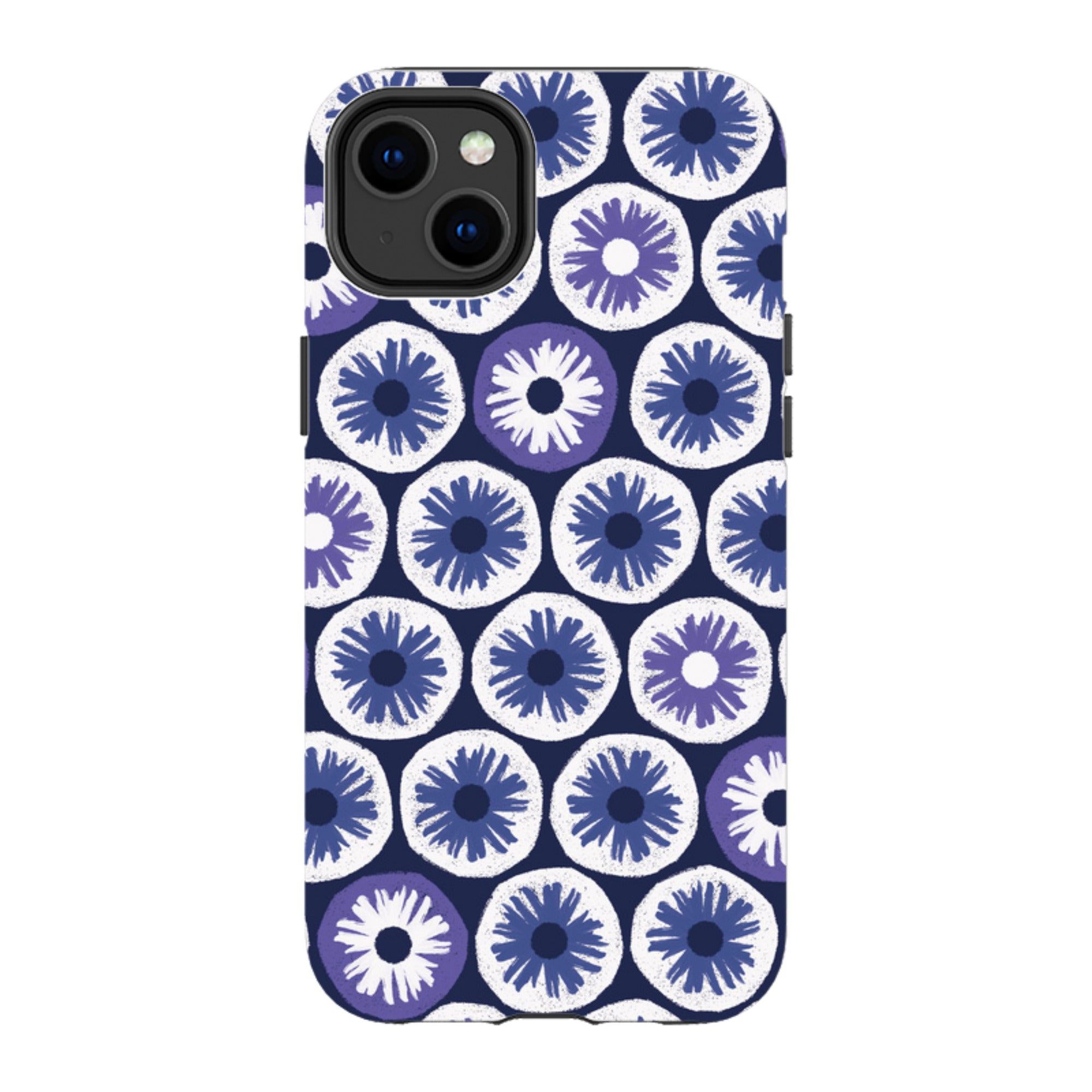 iPhone Tough Case - Penny Flowers Blue By Ali Brookes
