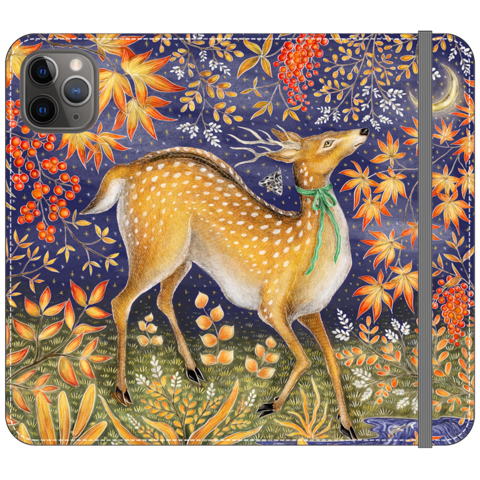 Autumn Deer Wallet Case By Catherine Rowe