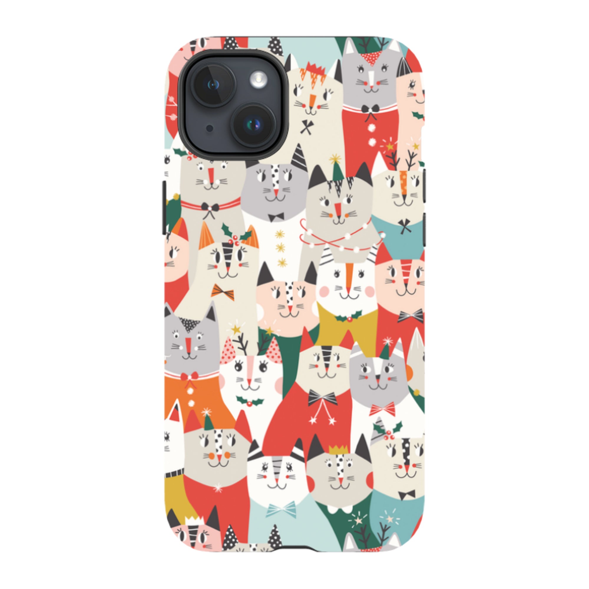 iPhone Tough Case - Christmas Cats By Ali Brookes