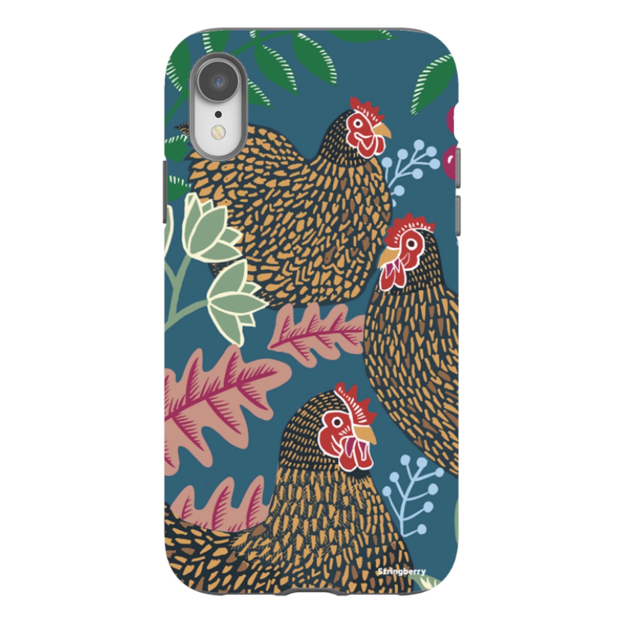 iPhone Tough Case - Three French Hens By Kate Heiss