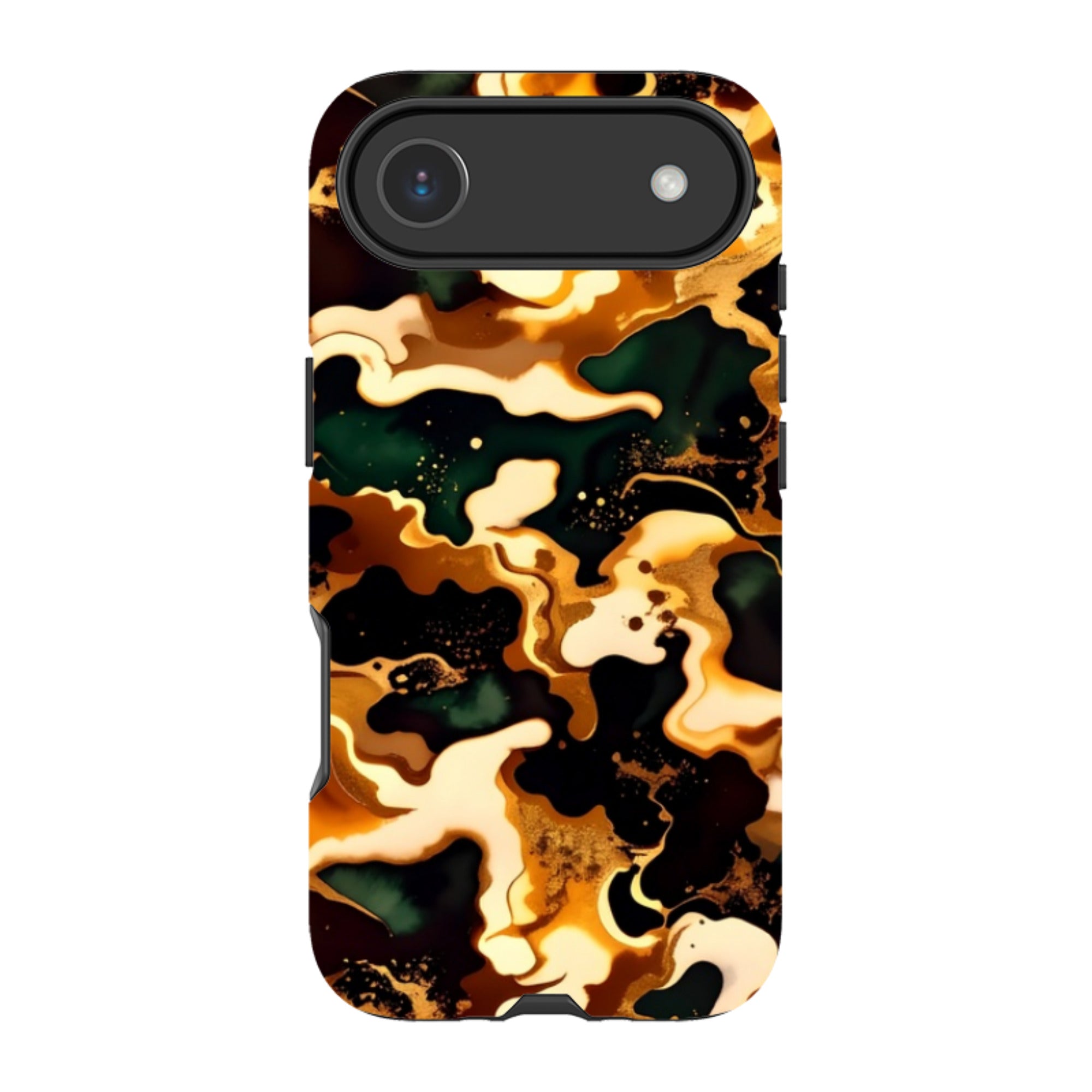 iPhone Tough Case - Green Fire Marble