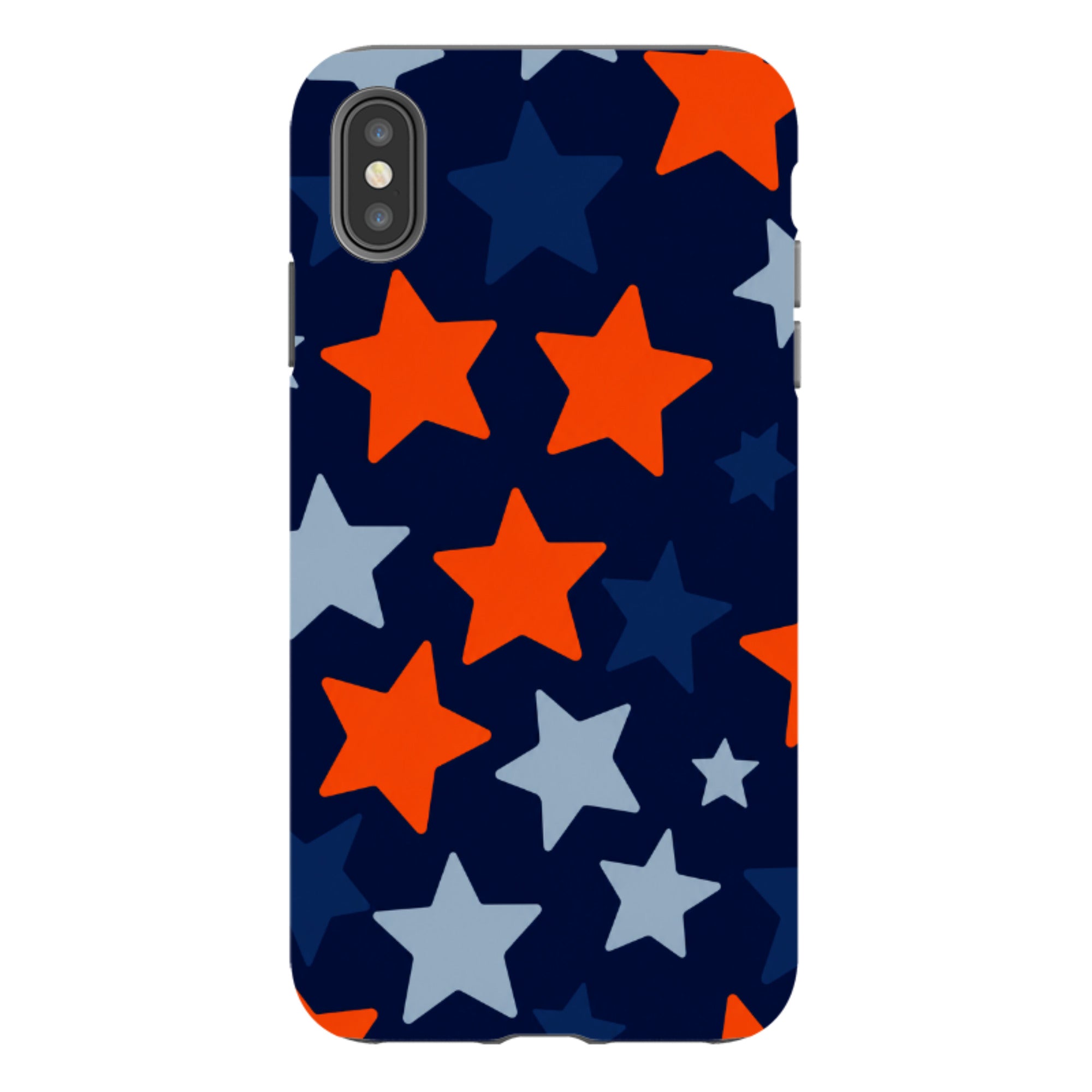iPhone Tough Case - Navy Blue & Orange Star