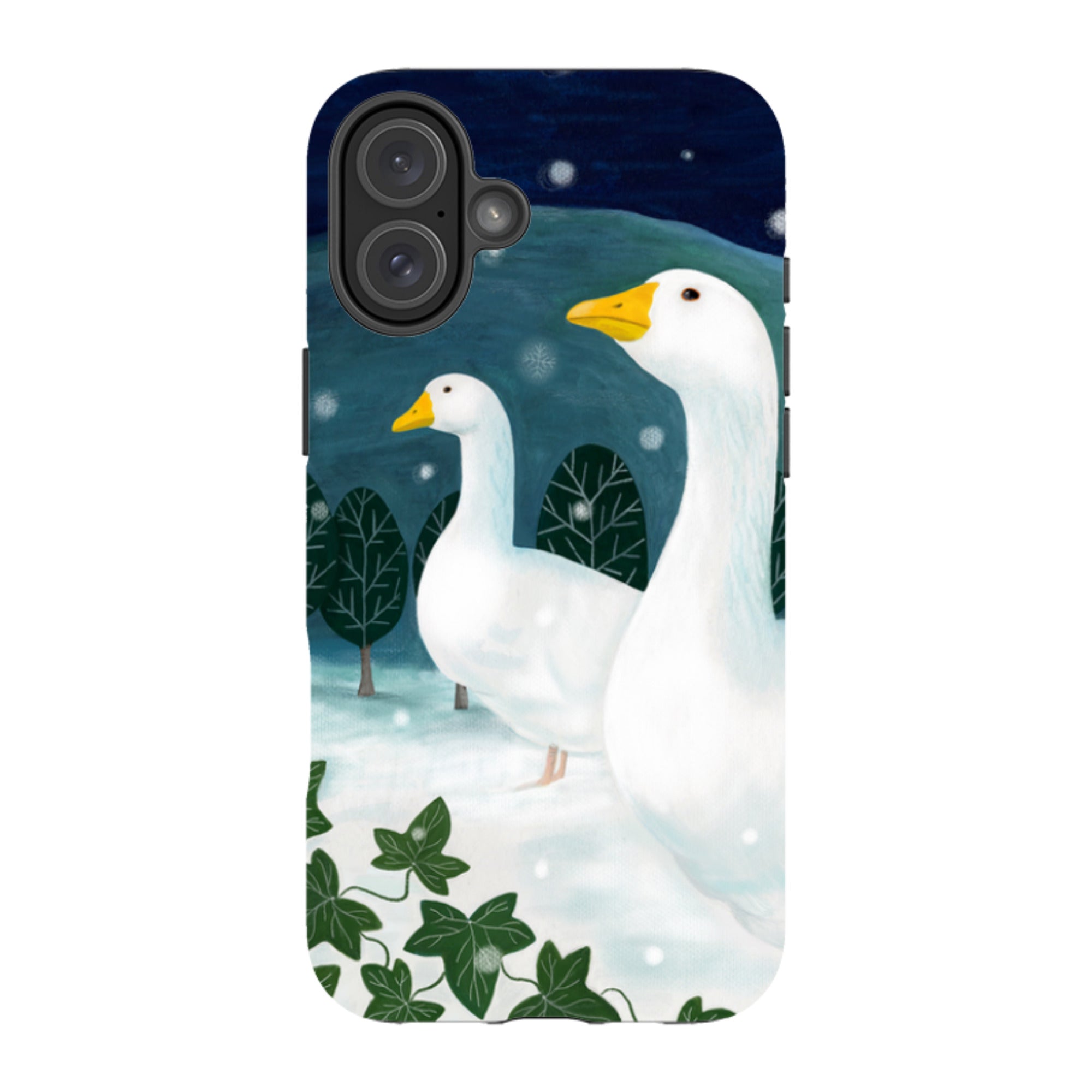 iPhone Tough Case - Winter Geese By Bex Parkin