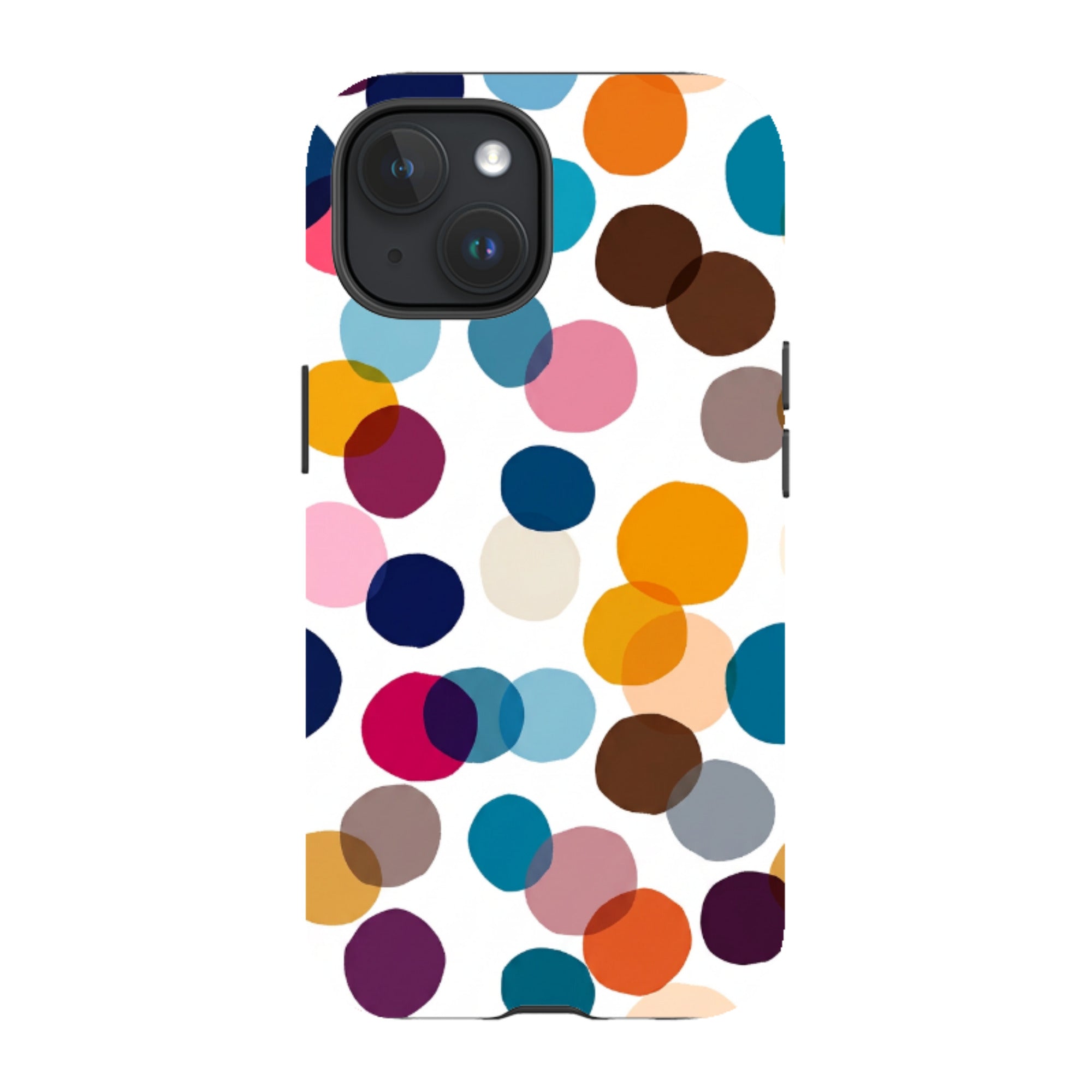 iPhone MagSafe Tough Case - Multi-Color Polka Dot