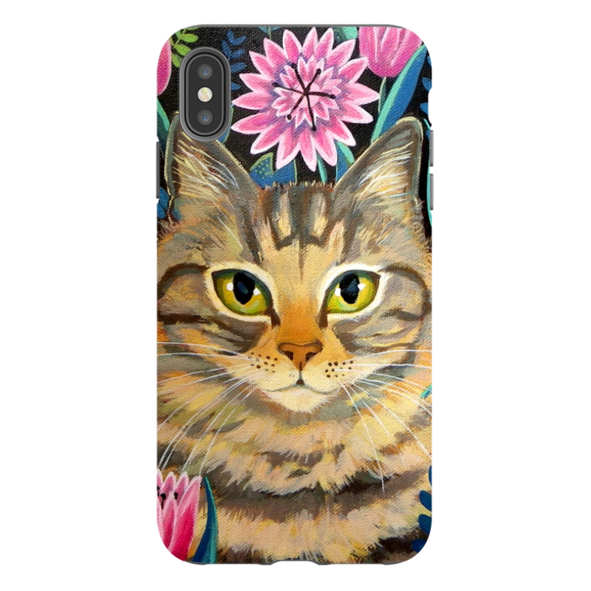 iPhone Tough Case - Tabby Cat By Mary Stubberfield
