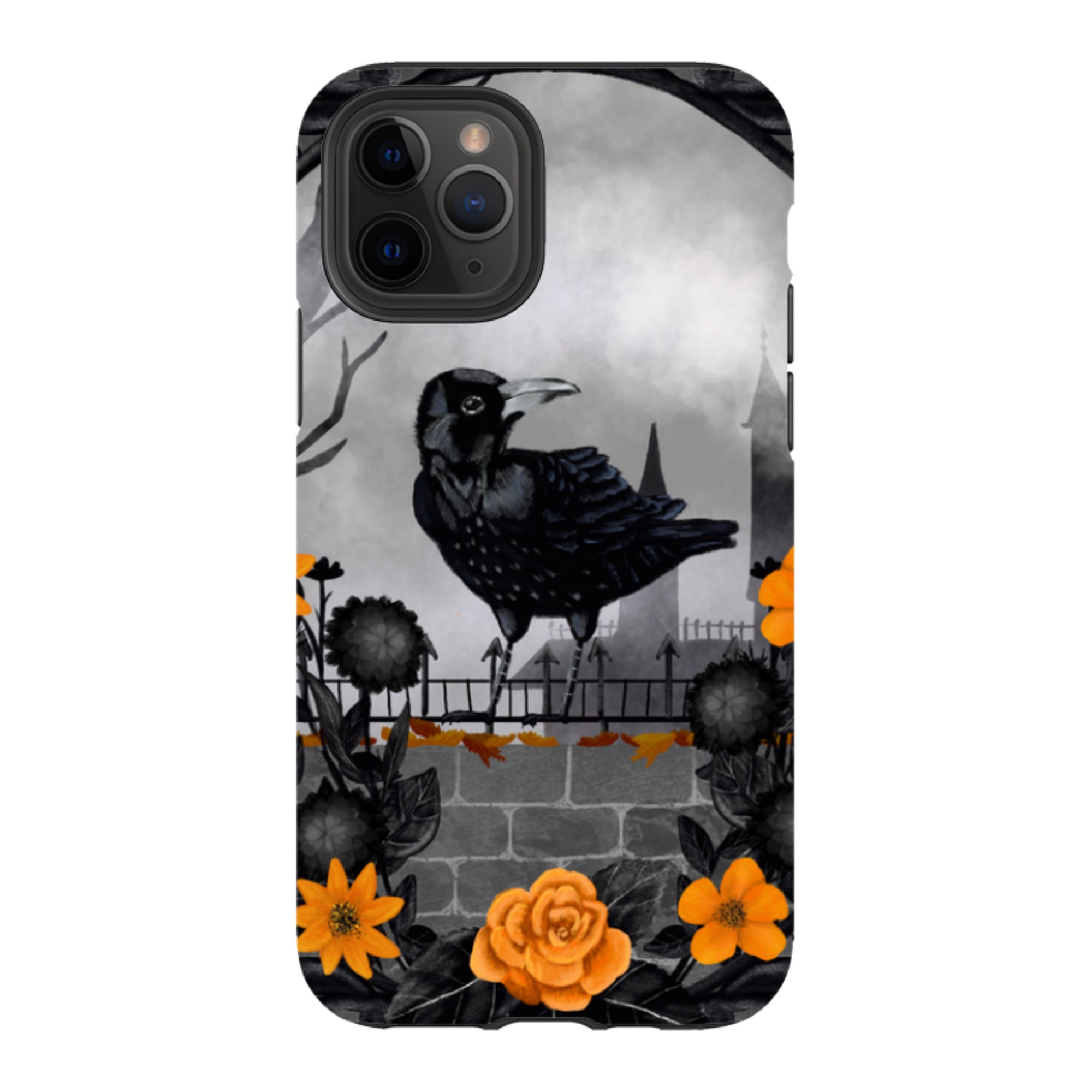 iPhone Tough Case - Gothic Crow By Abby Jacobs