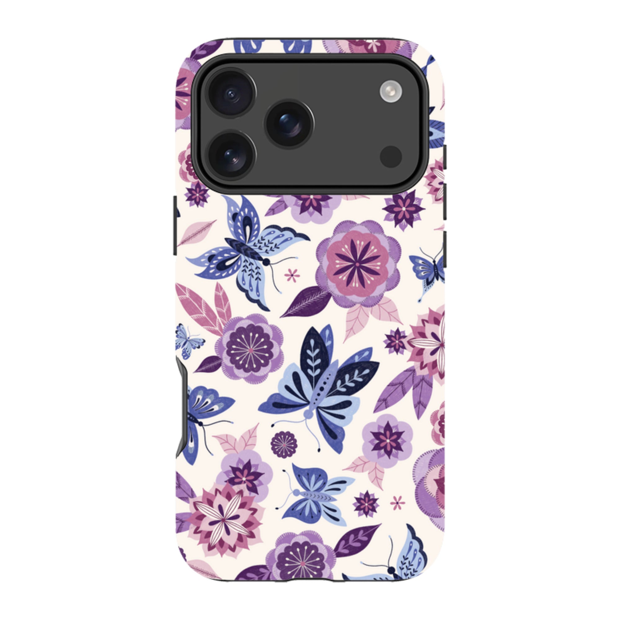 iPhone MagSafe Tough Case -  Butterfly Blooms Ivory By Jenny Zemanek