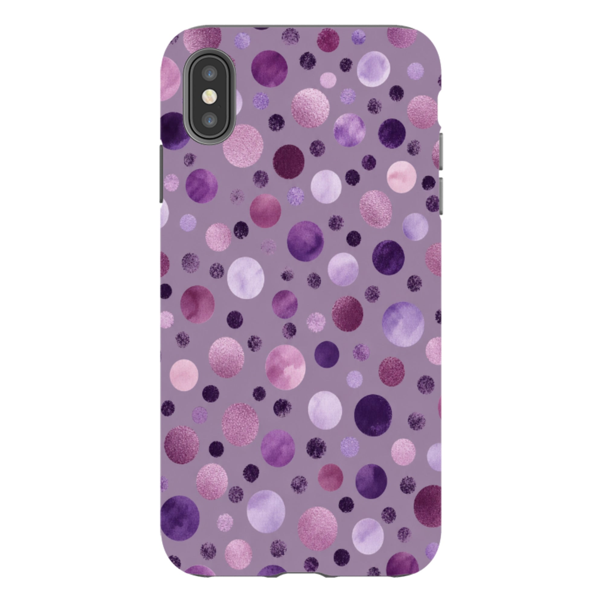 iPhone Tough Case - Mauve Polka Dot