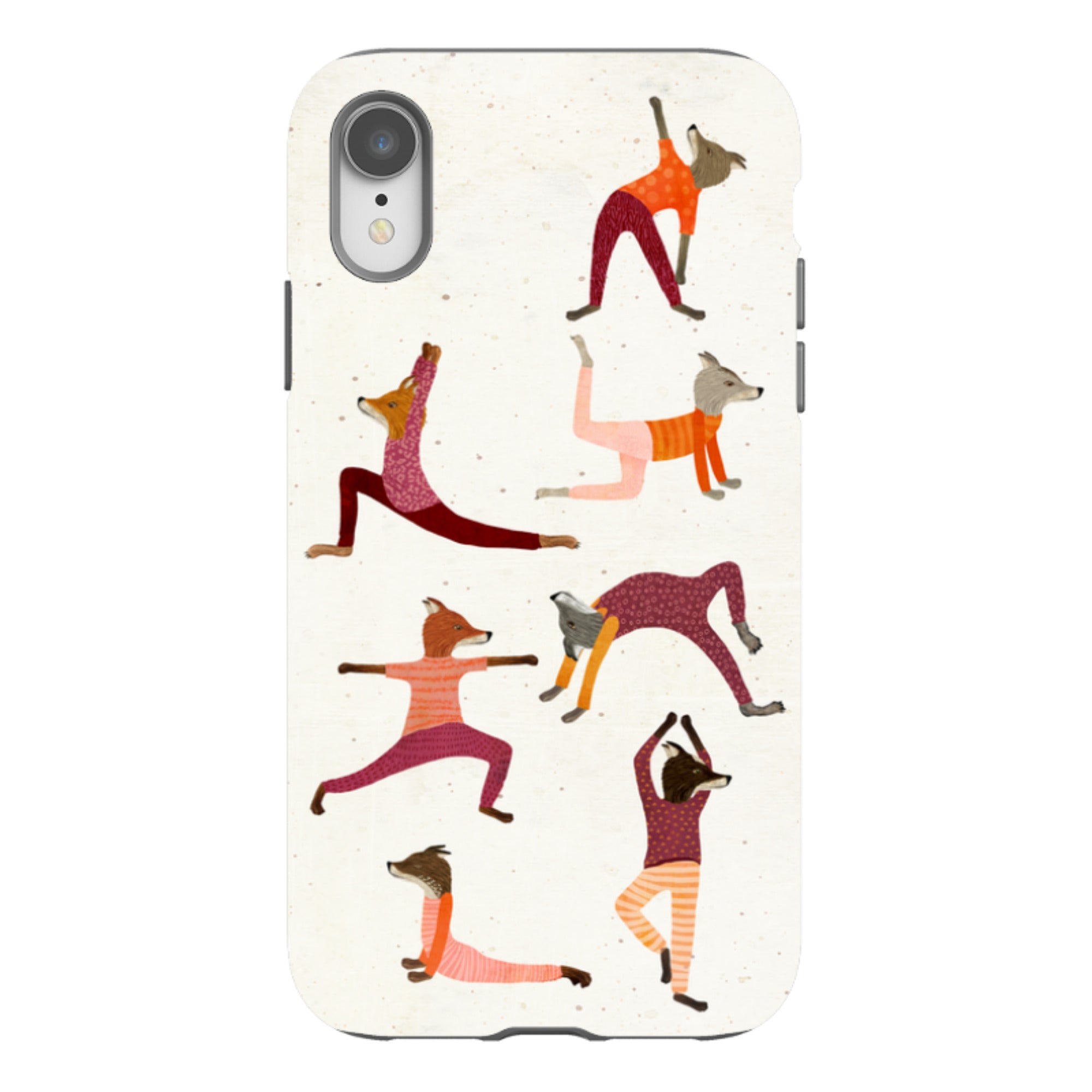 iPhone Tough Case - Fox Yoga By Katherine Quinn