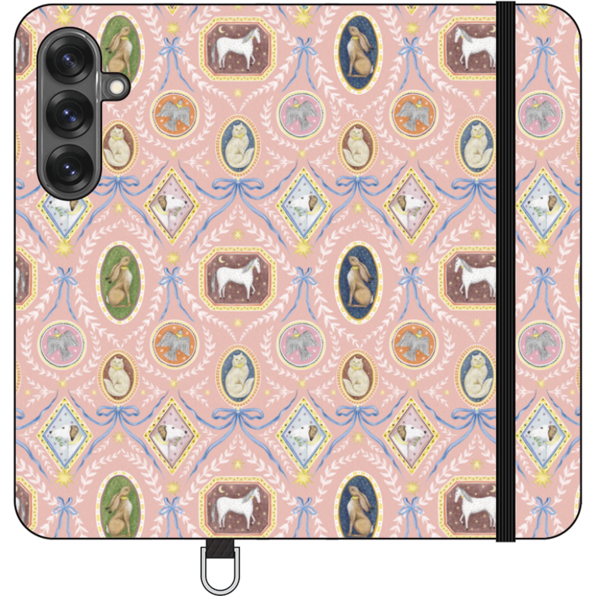 Charleston Peach Pink Wallet Case By Catherine Rowe