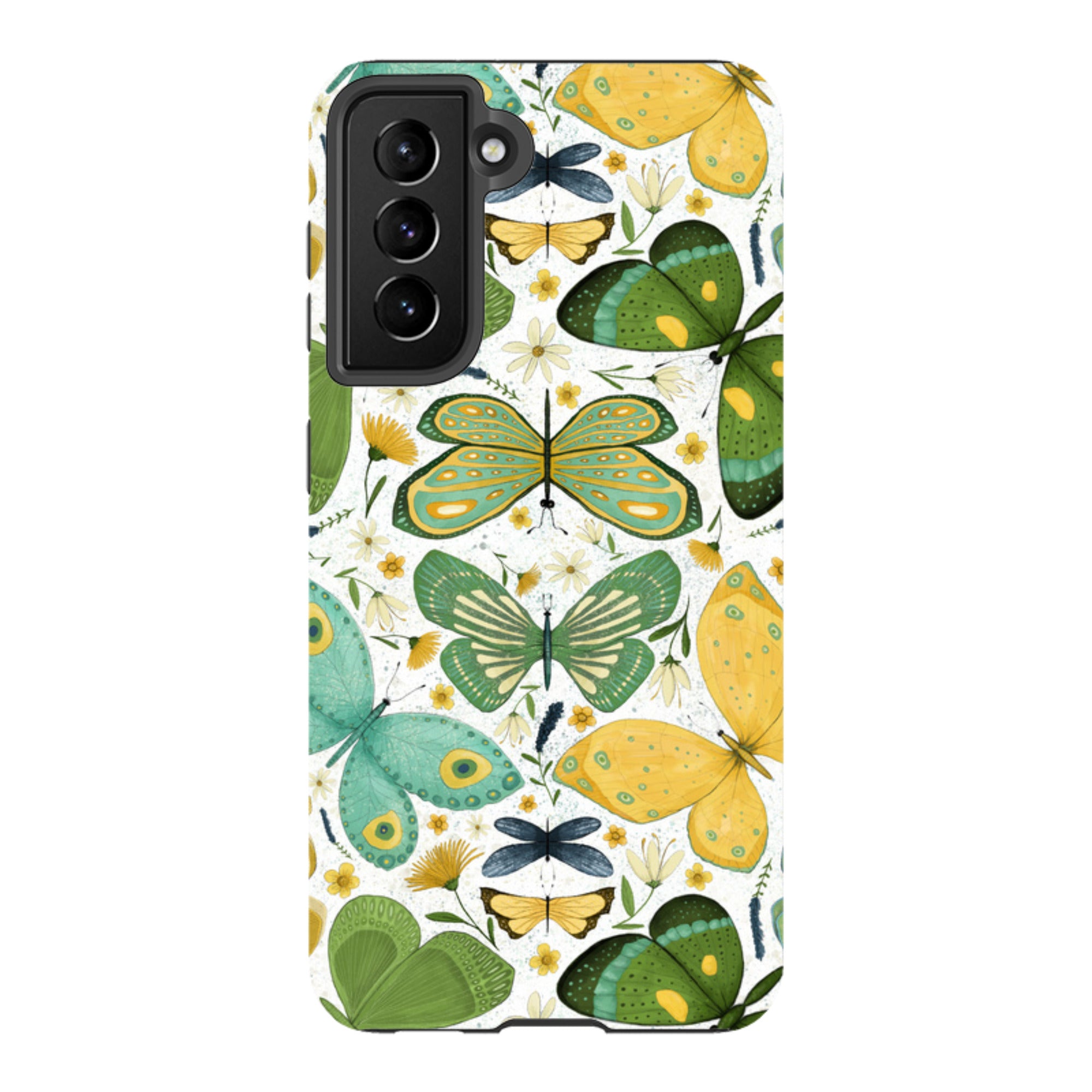 Samsung Tough Case - Green Butterflies By Maja Lindberg