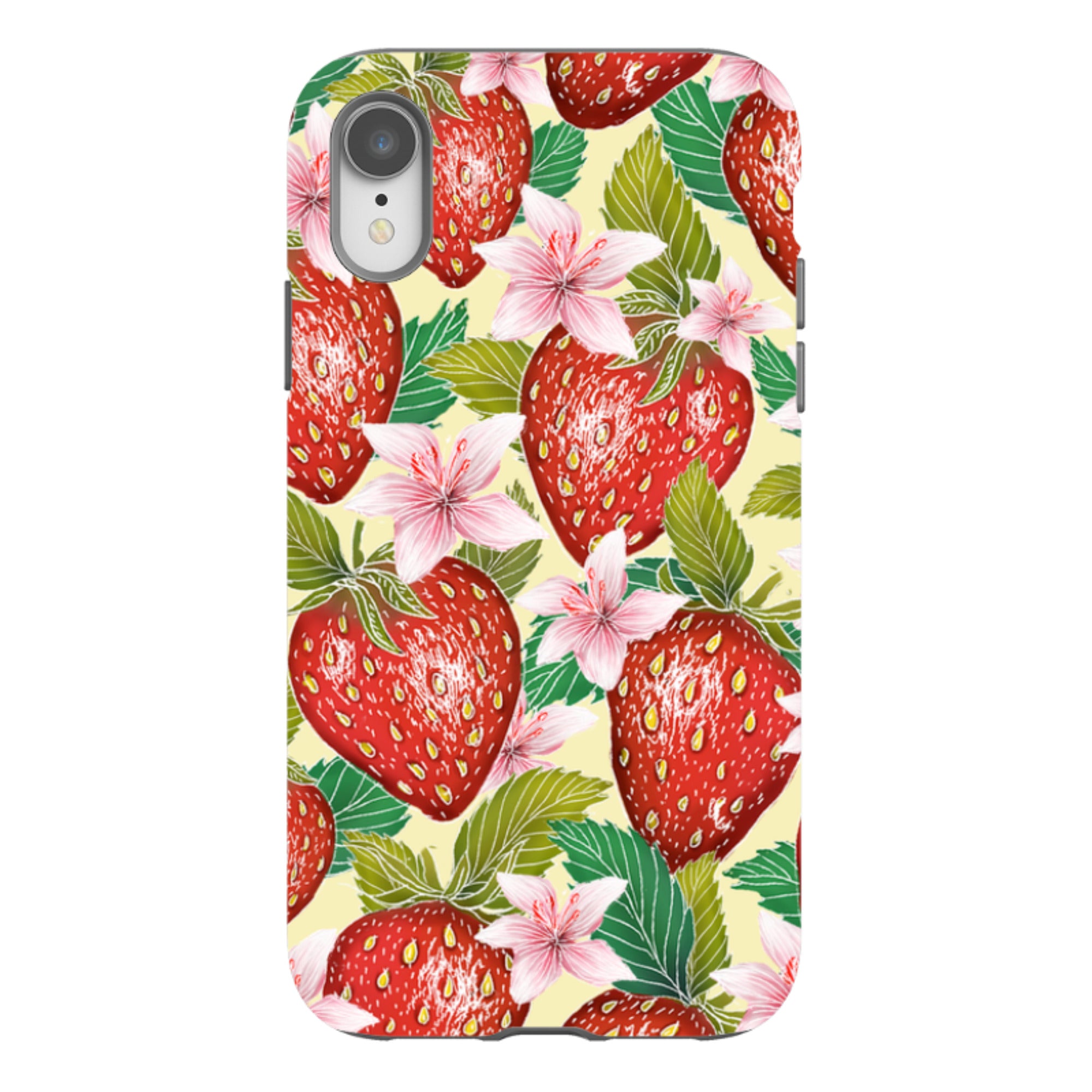 iPhone Tough Case - Yellow Strawberries By Catherine Rowe