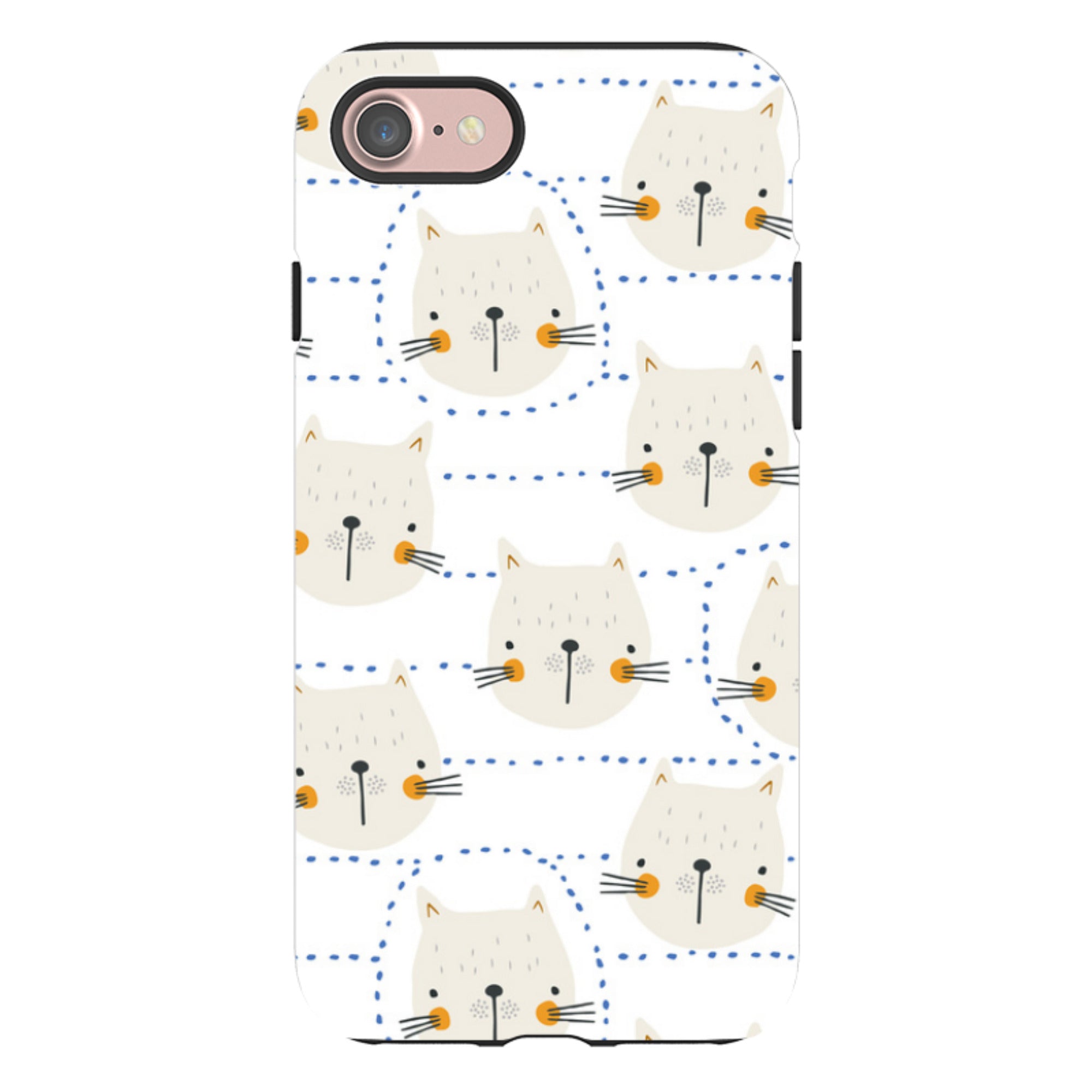 iPhone Tough Case - Cat Tiles