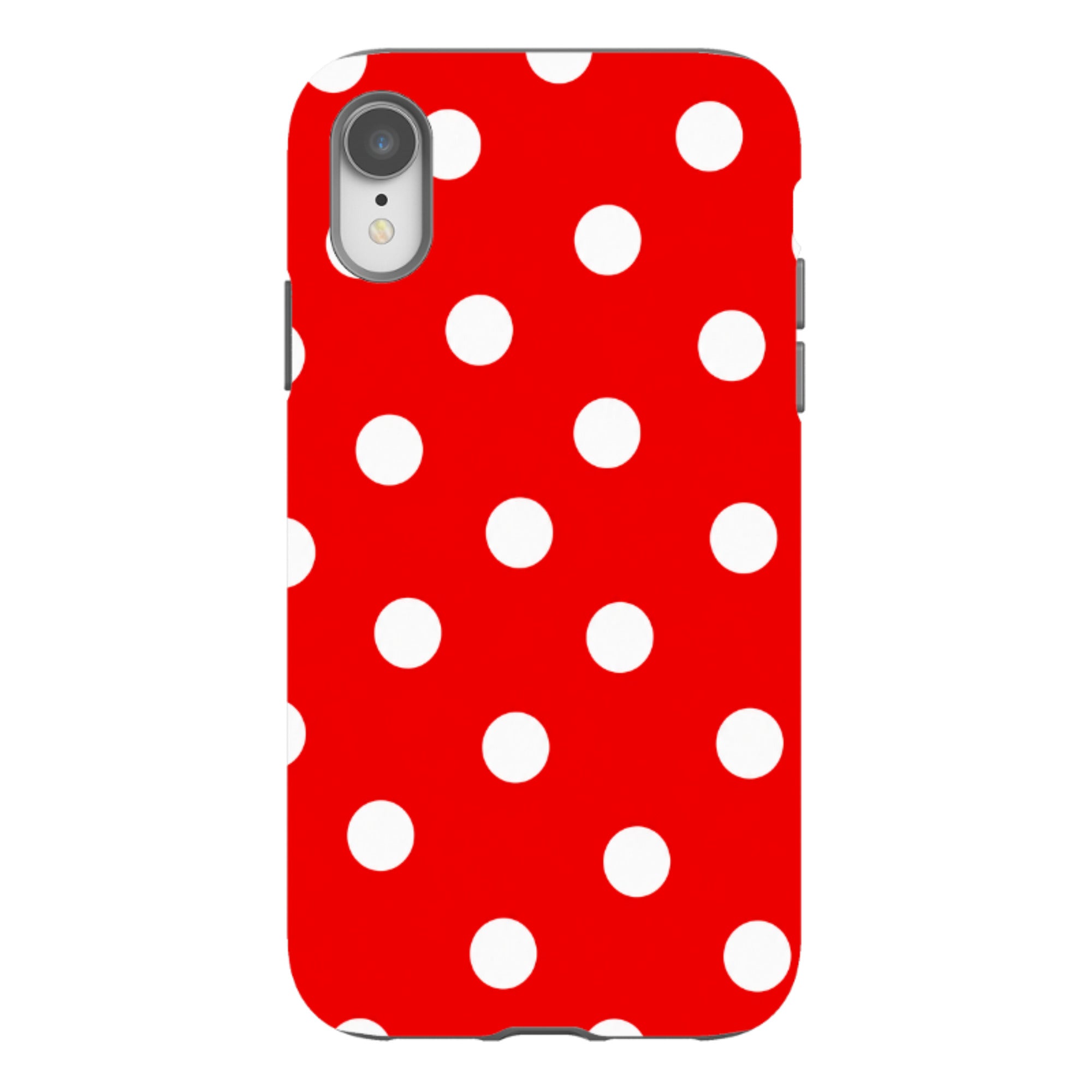 iPhone Tough Case - Red & White Polka Dot
